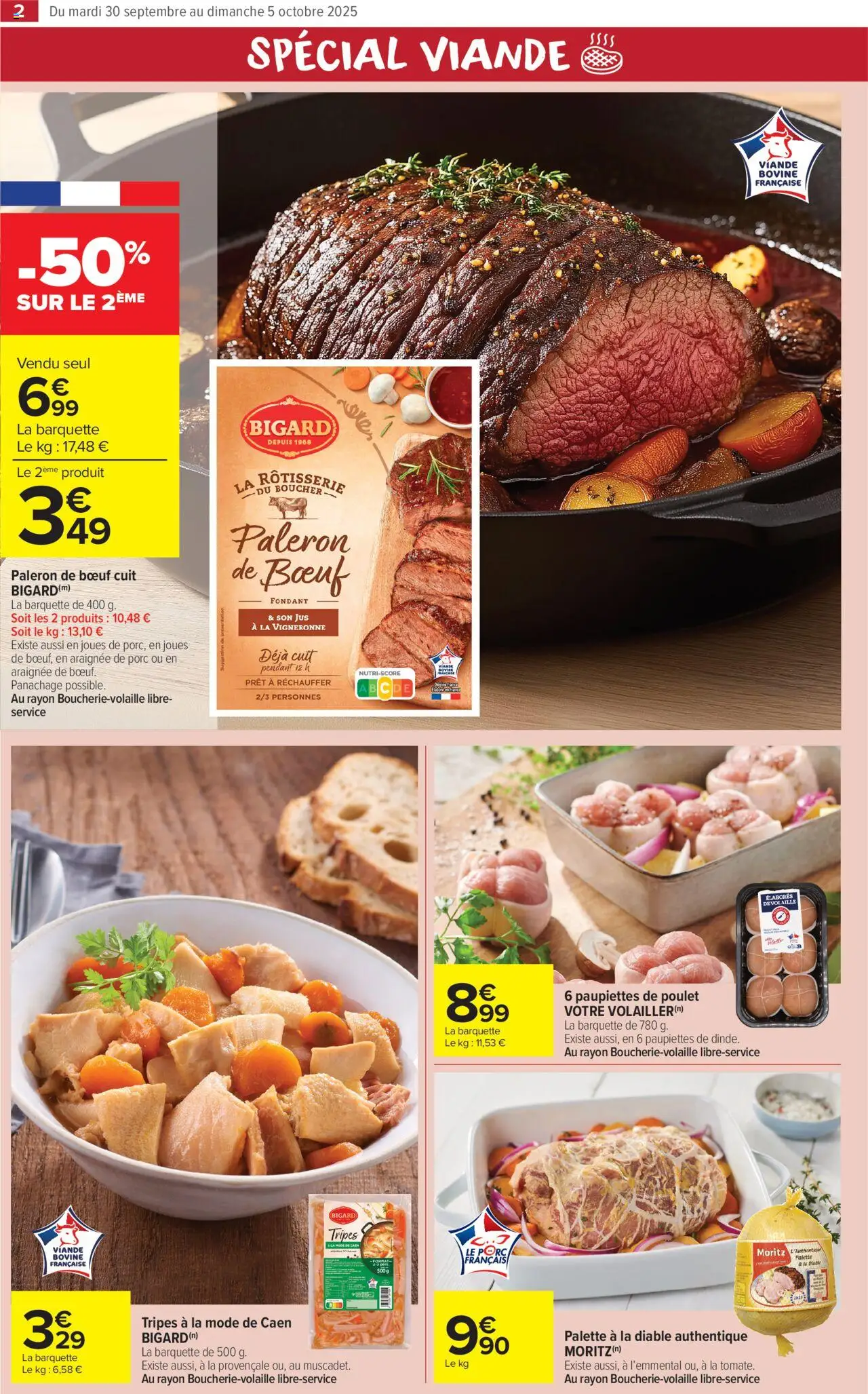  | Page: 4 | Produits: Palette à la diable, Viande, Porc, Viande bovine