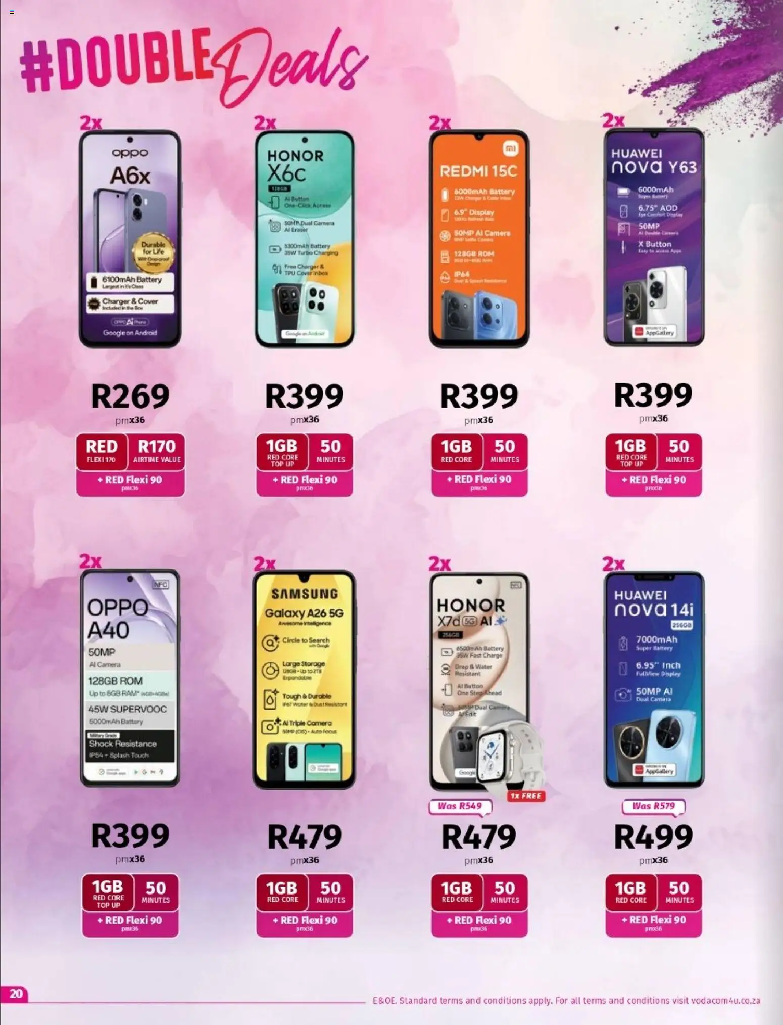 New Vodacom catalogue – valid from 06.03.2026 | Page: 20 | Products: Cover, Camera, Battery, Charger