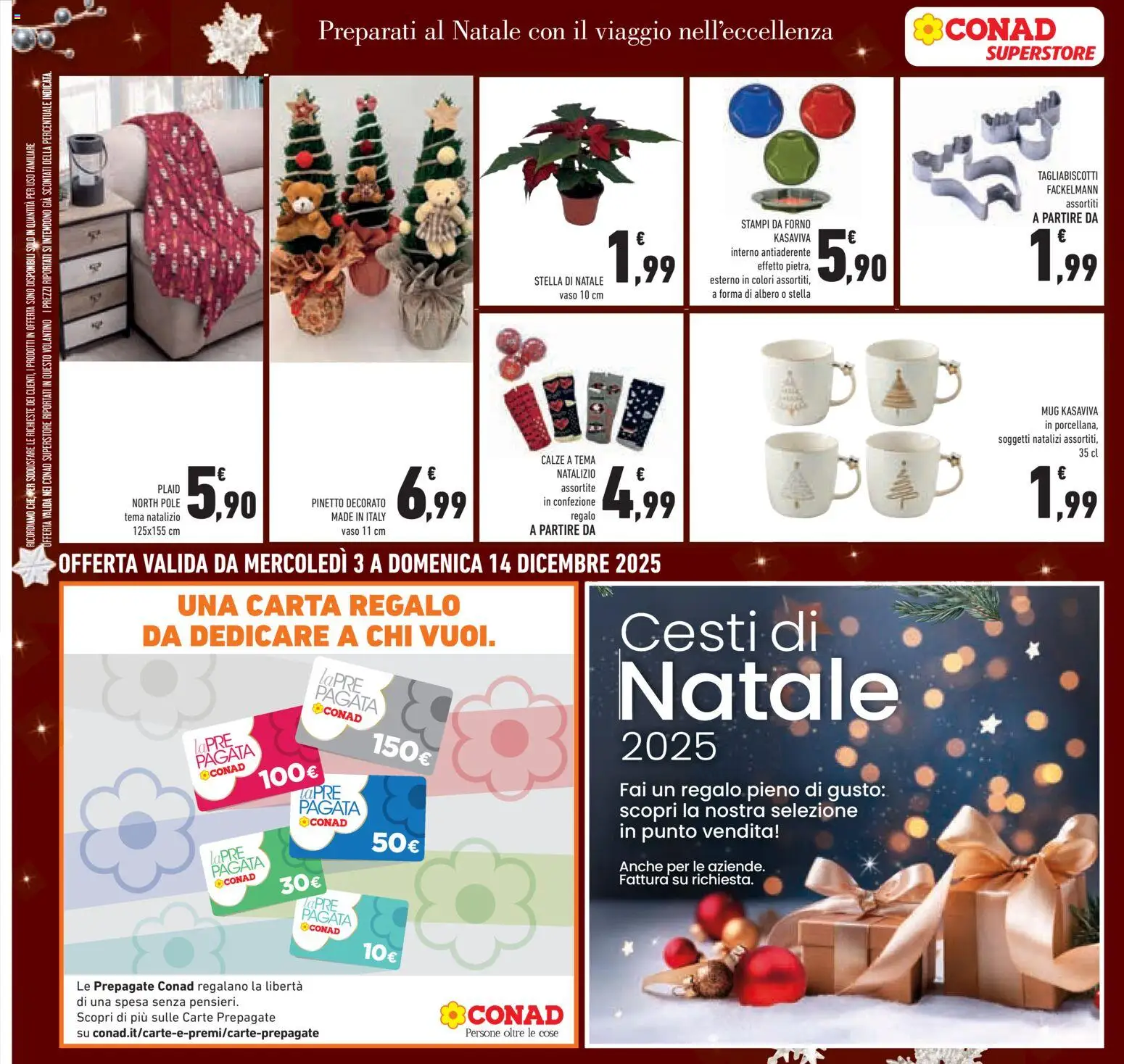 Volantino Conad del 03.12.2025 | Pagina: 10 | Prodotti: Plaid, Forno, Vaso