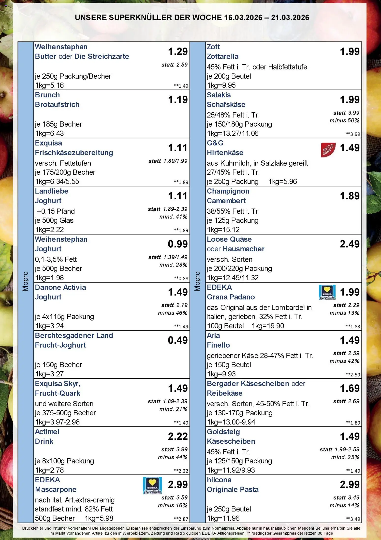 Simmel Bayern – gültig ab 16.03.2026 | Seite: 6 | Produkte: Butter, Weihenstephan butter, Landliebe joghurt, Reibekase