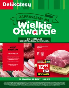 Pogląd oferty "Delikatesy Centrum Gazetka - Niedrzwica Duża Otwarcie" - ważna od 02.10.2025