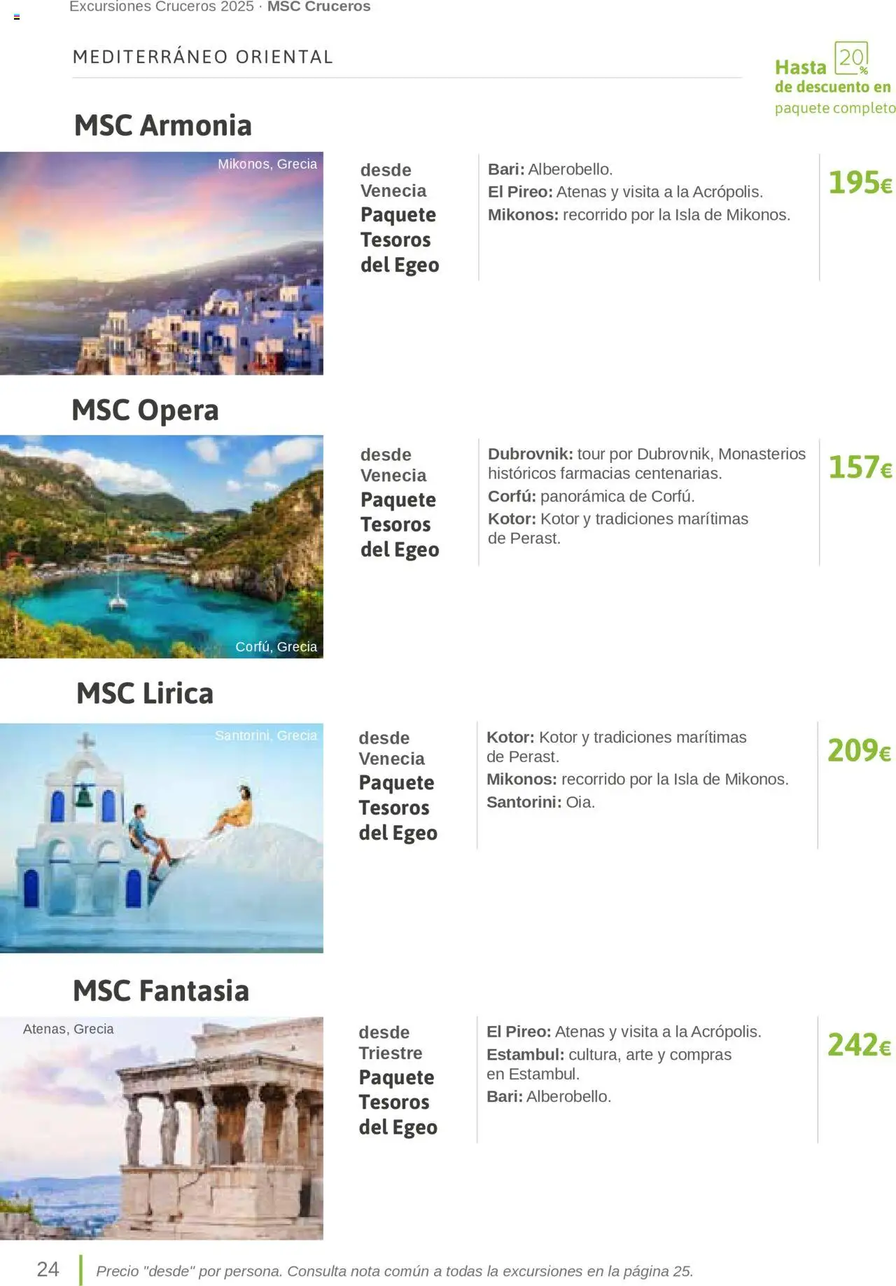 Viajes El Corte Inglés Excursiones Cruceros │ válido desde el 27.03.2025 | Página: 24