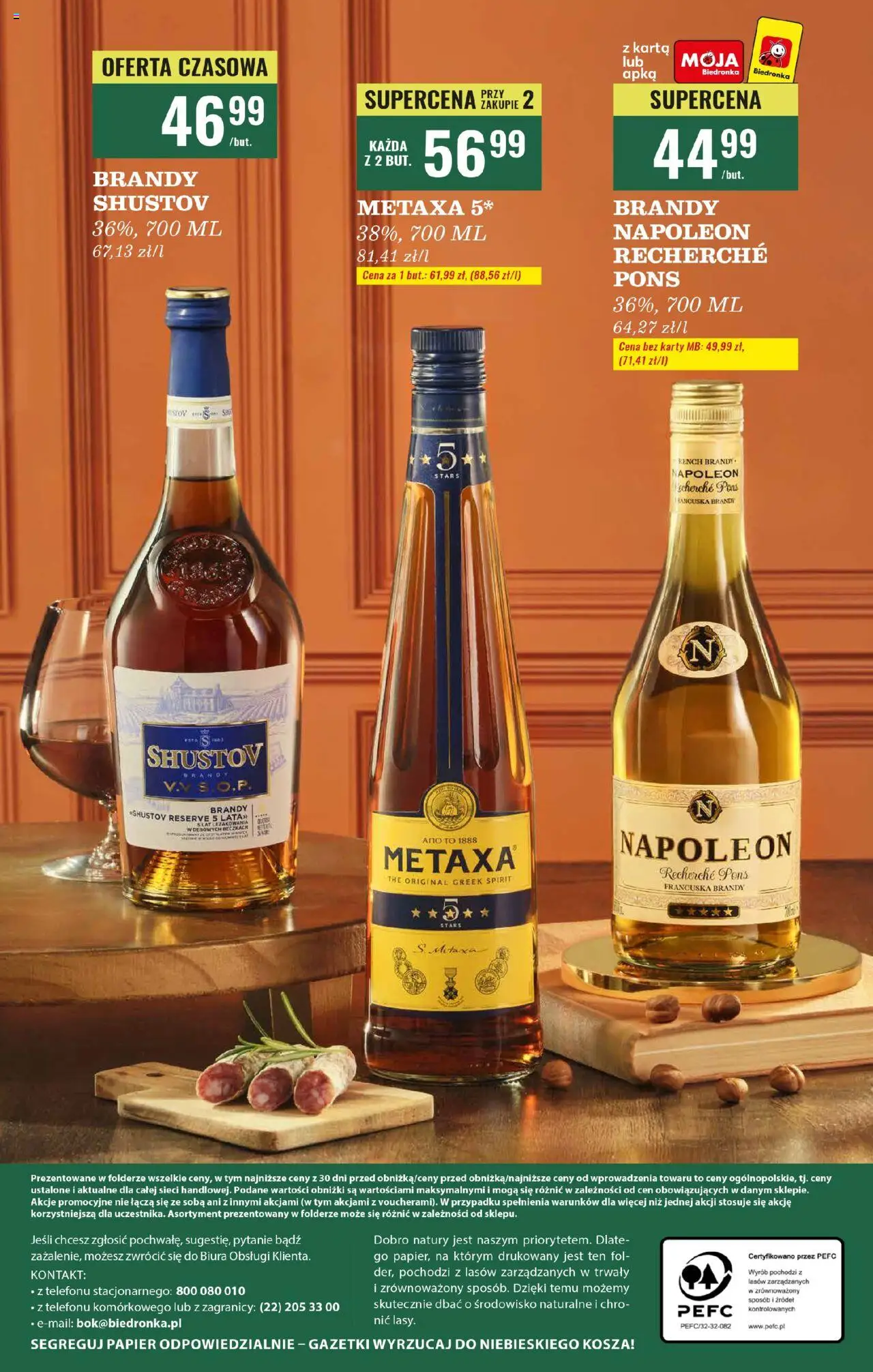 Biedronka gazetka - Czas na toast od 06.10.2025 | Strona: 36 | Produkty: Karta, Brandy Napoleon, Metaxa