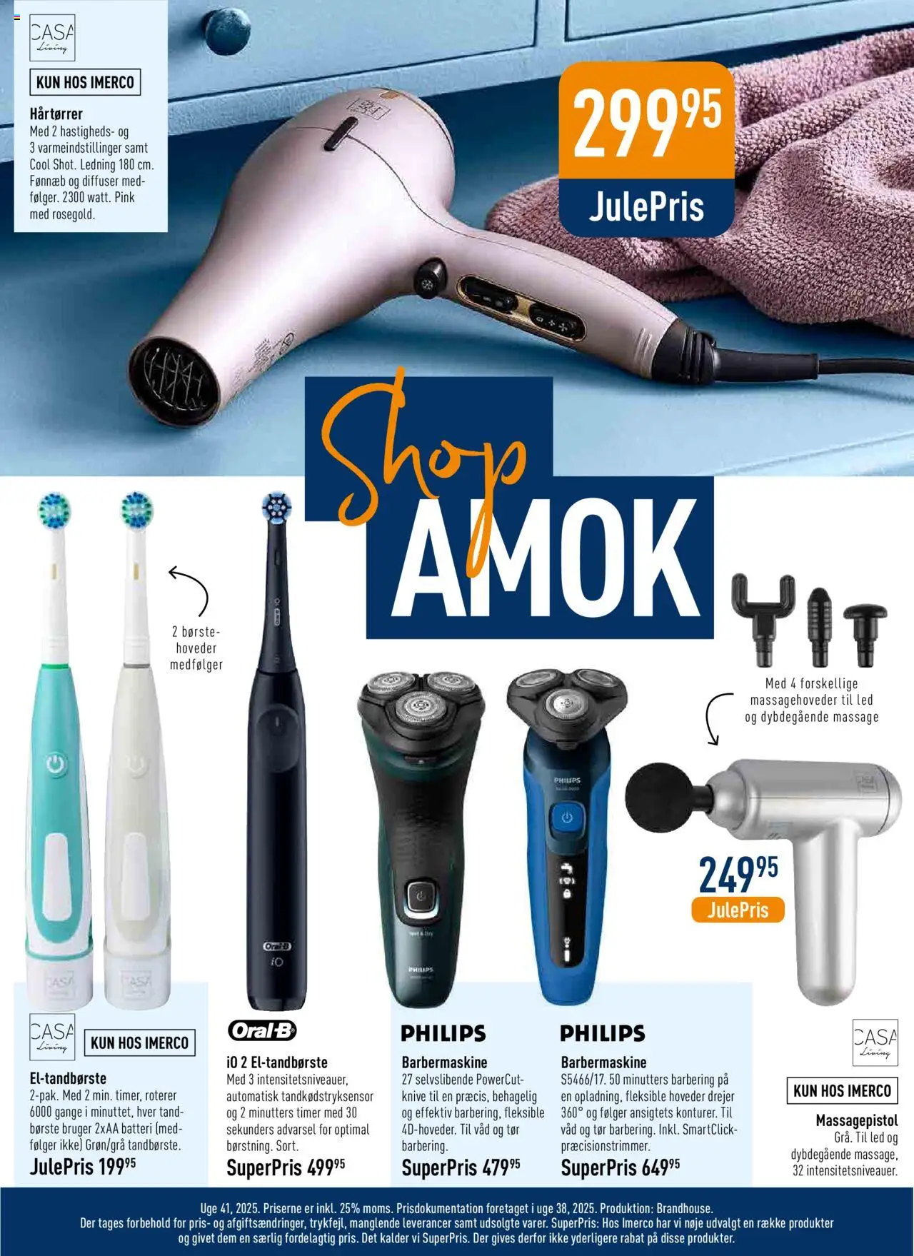 Imerco tilbudsavis – gyldig fra 03.10.2025 | Side: 16 | Produkter: Børste, Barbermaskine, Eltandbørste, Batteri