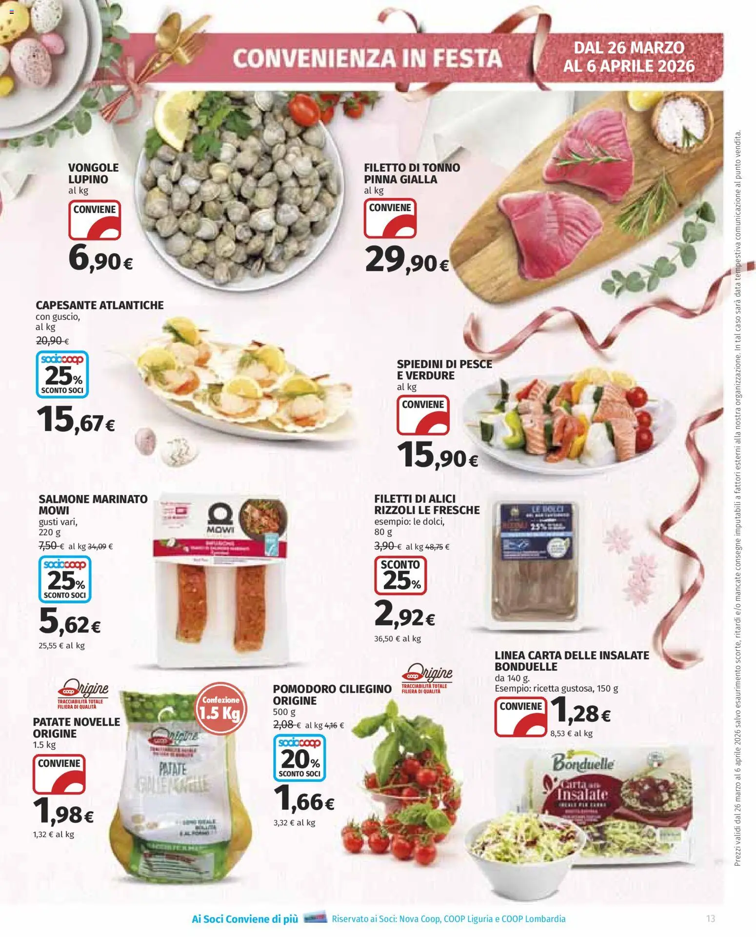 Volantino Ipercoop del 26.03.2026 | Pagina: 13 | Prodotti: Patate, Verdure, Spiedini, Alici