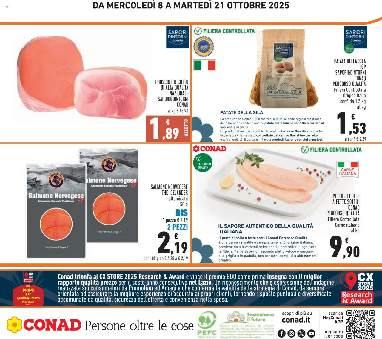 Volantino Conad del 08.10.2025 | Pagina: 24 | Prodotti: Petto di Pollo, Prosciutto Cotto, Pollo, Griglia