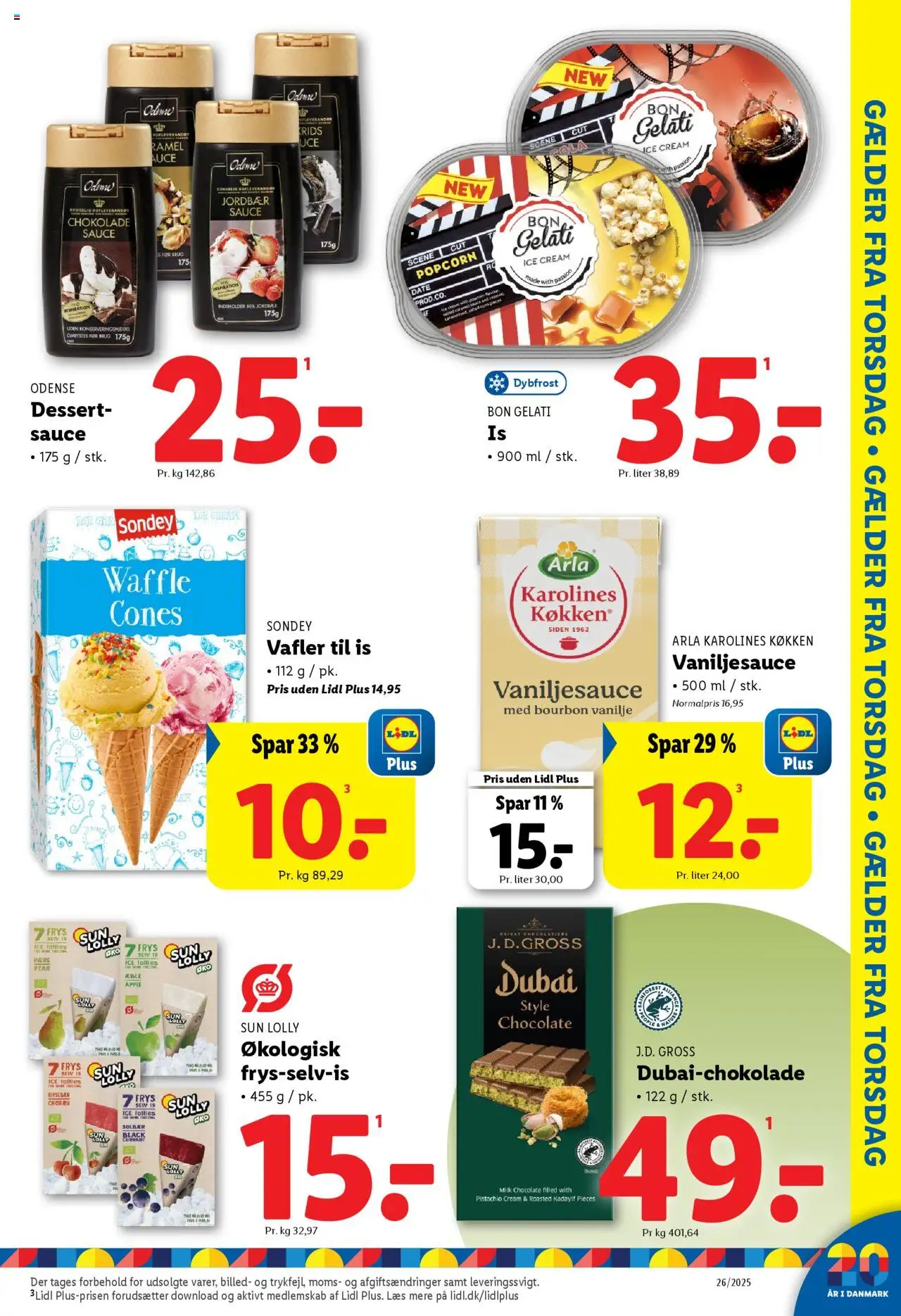 Lidl Tilbudsavis gyldig fra 26.06.2025 | Side: 3 | Produkter: Is, Vafler, Cherry, Vanilje