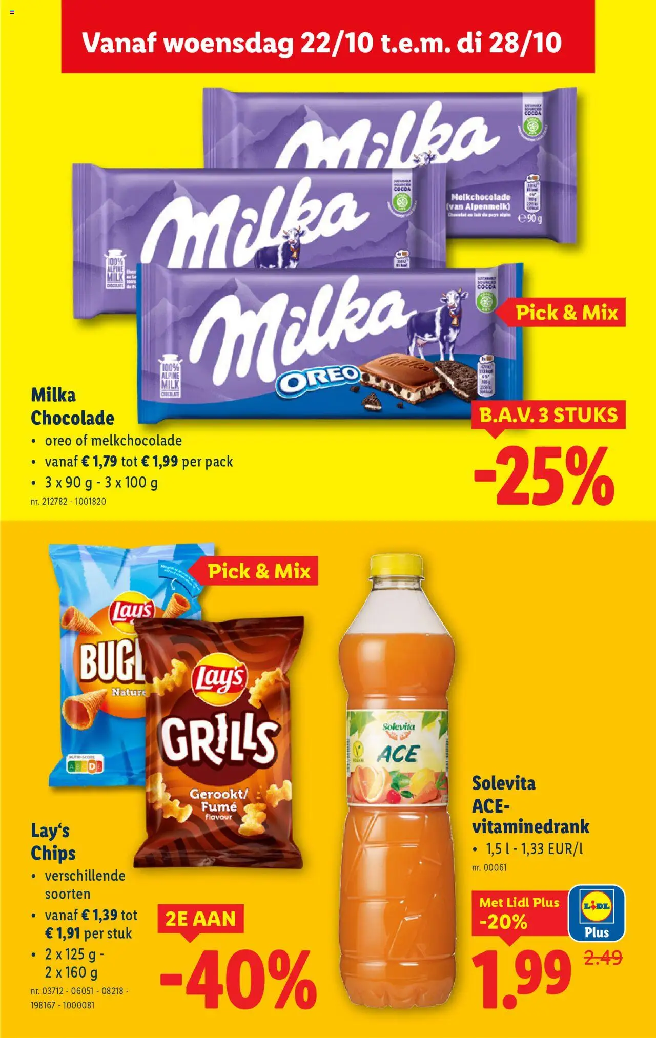 {H1} | Pagina: 19 | Producten: Chips, Oreo, Chocolade