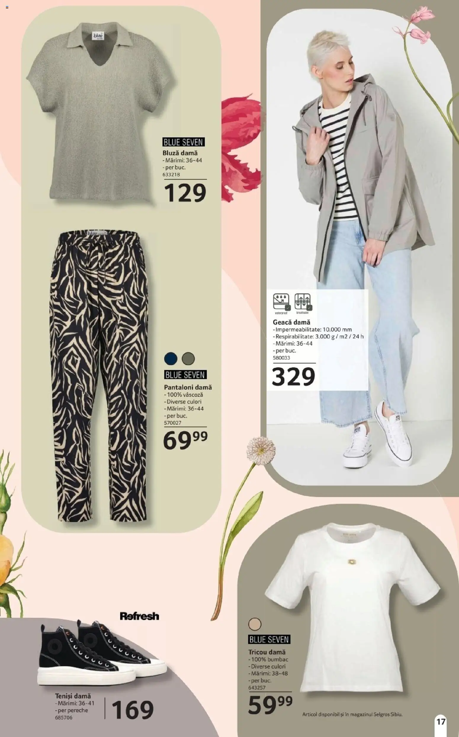 Noul catalog Selgros – valabil de la 20.03.2026 | Pagină: 17 | Produse: Teniși, Tricou, Geacă, Pantaloni