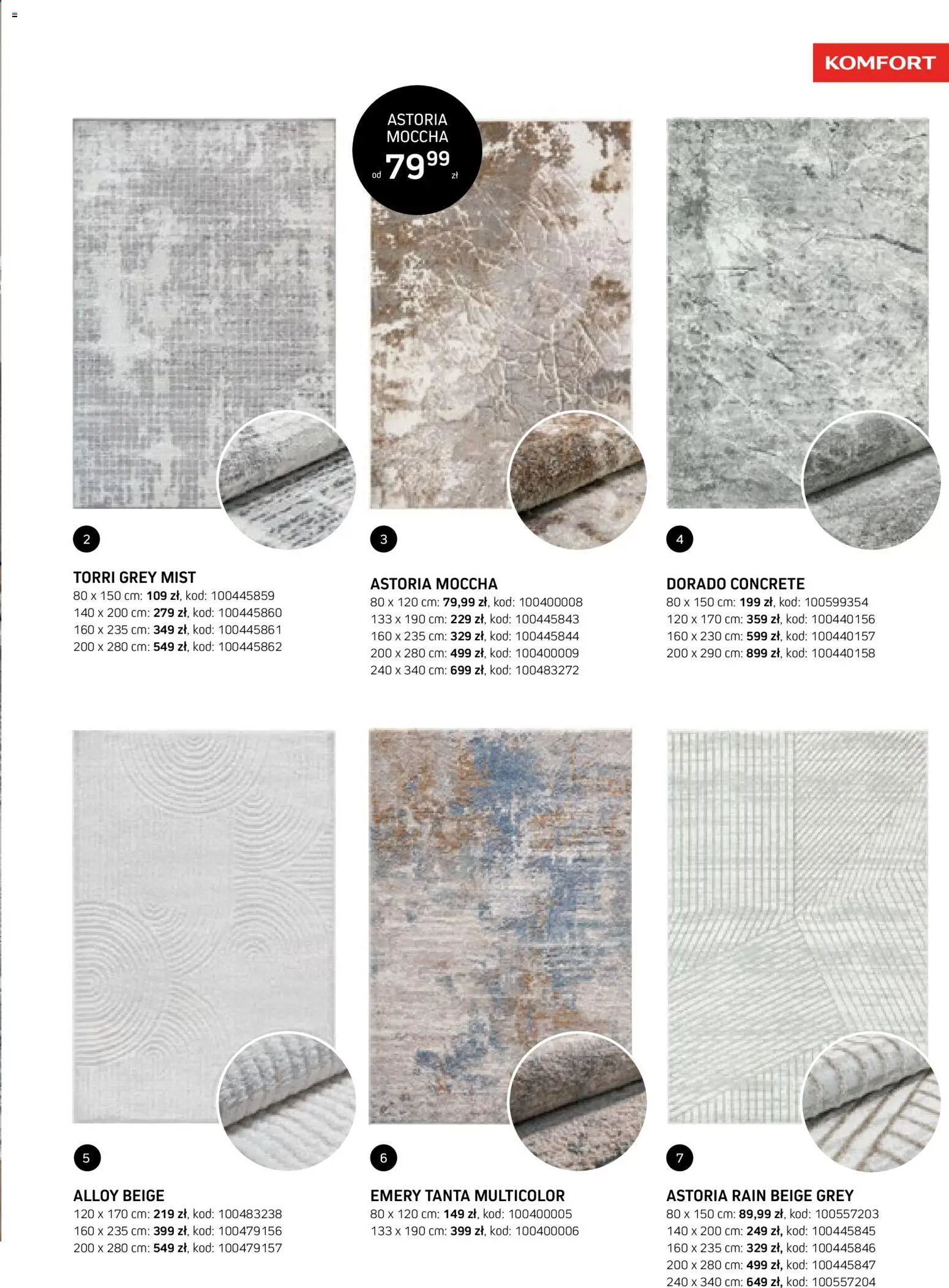 Komfort gazetka - Katalog dywanów od 17.03.2026 | Strona: 49