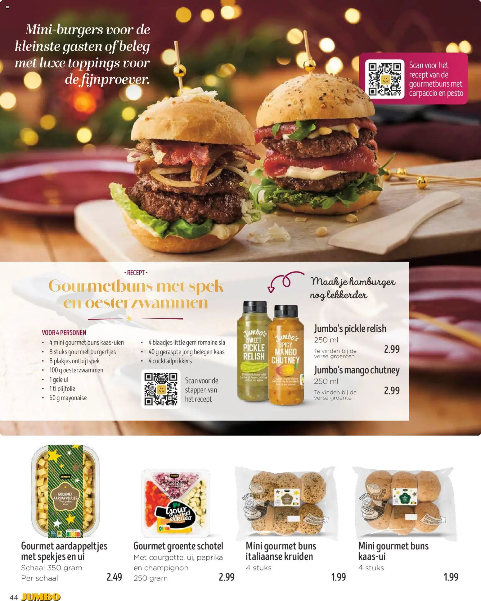 {H1} | Pagina: 44 | Producten: Sla, Cocktailprikkers, Hamburger, Calvados