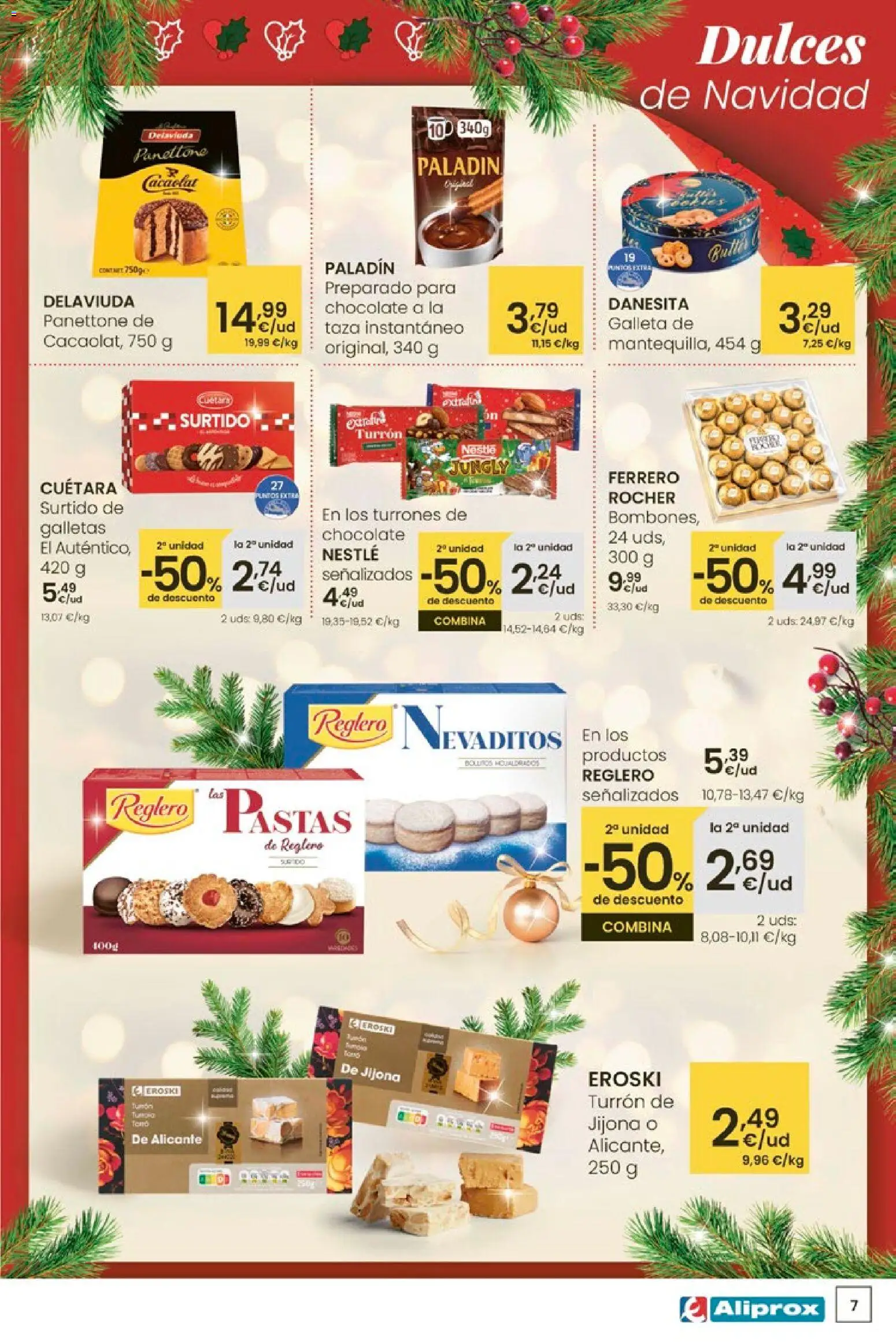 Eroski - Aliprox │ válido desde el 27.11.2025 | Página: 7 | Productos: Chocolate, Galletas