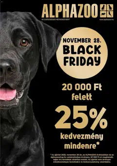 AlphaZoo Black Friday értesítés - amely érvényes a következő dátumtól: 25.11.2025