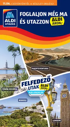 Aldi - Utazás katalógus - amely érvényes a következő dátumtól: 06.11.2025