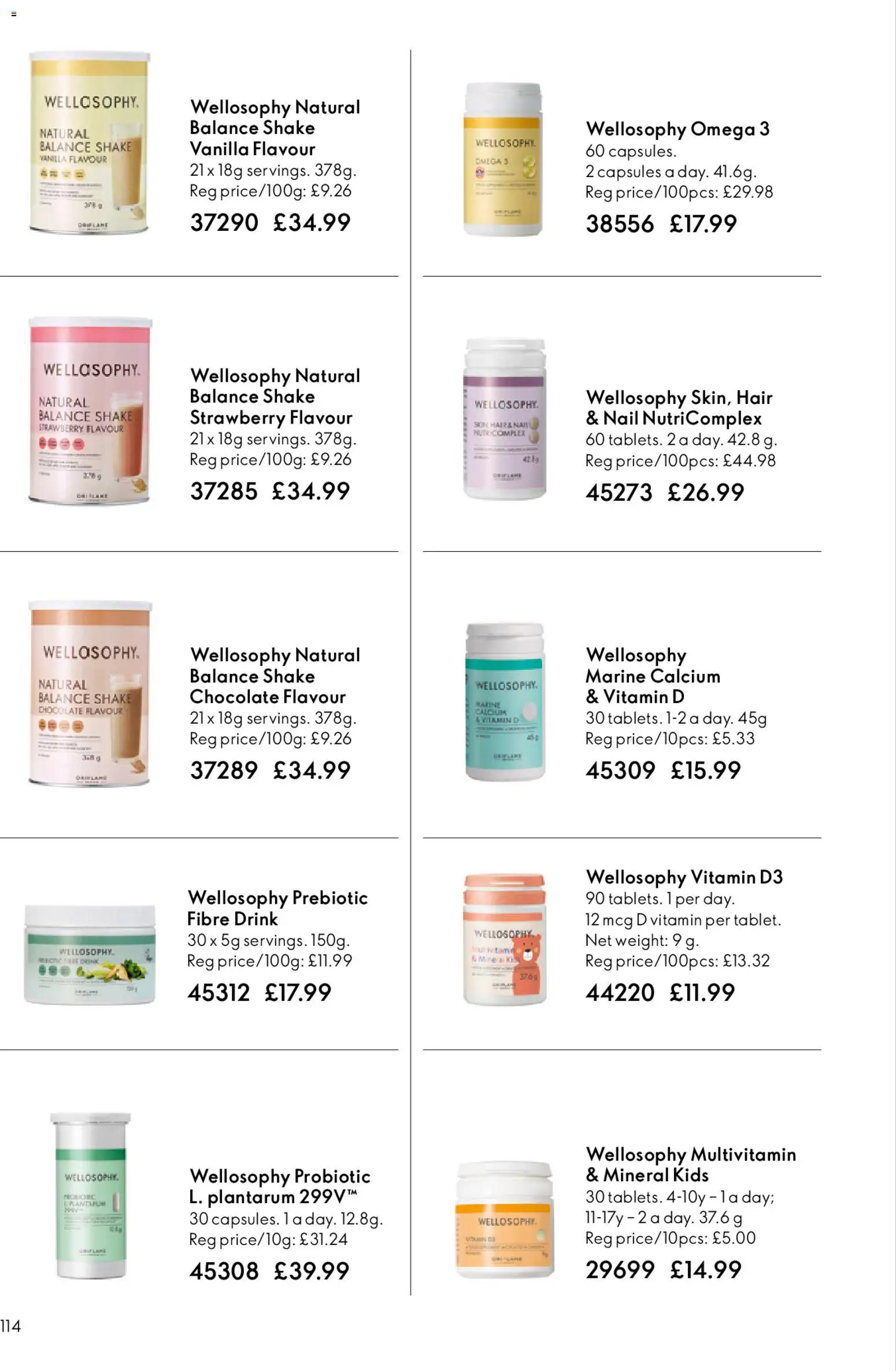 {H1} | Page: 114 | Products: Chocolate, Weight, Strawberry, Vanilla