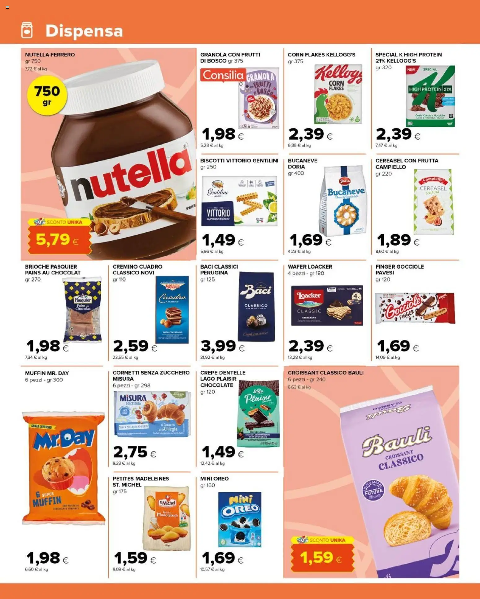 Volantino Tigre del 19.11.2025 | Pagina: 10 | Prodotti: Biscotti, Nocciole, Muffin, Cacao