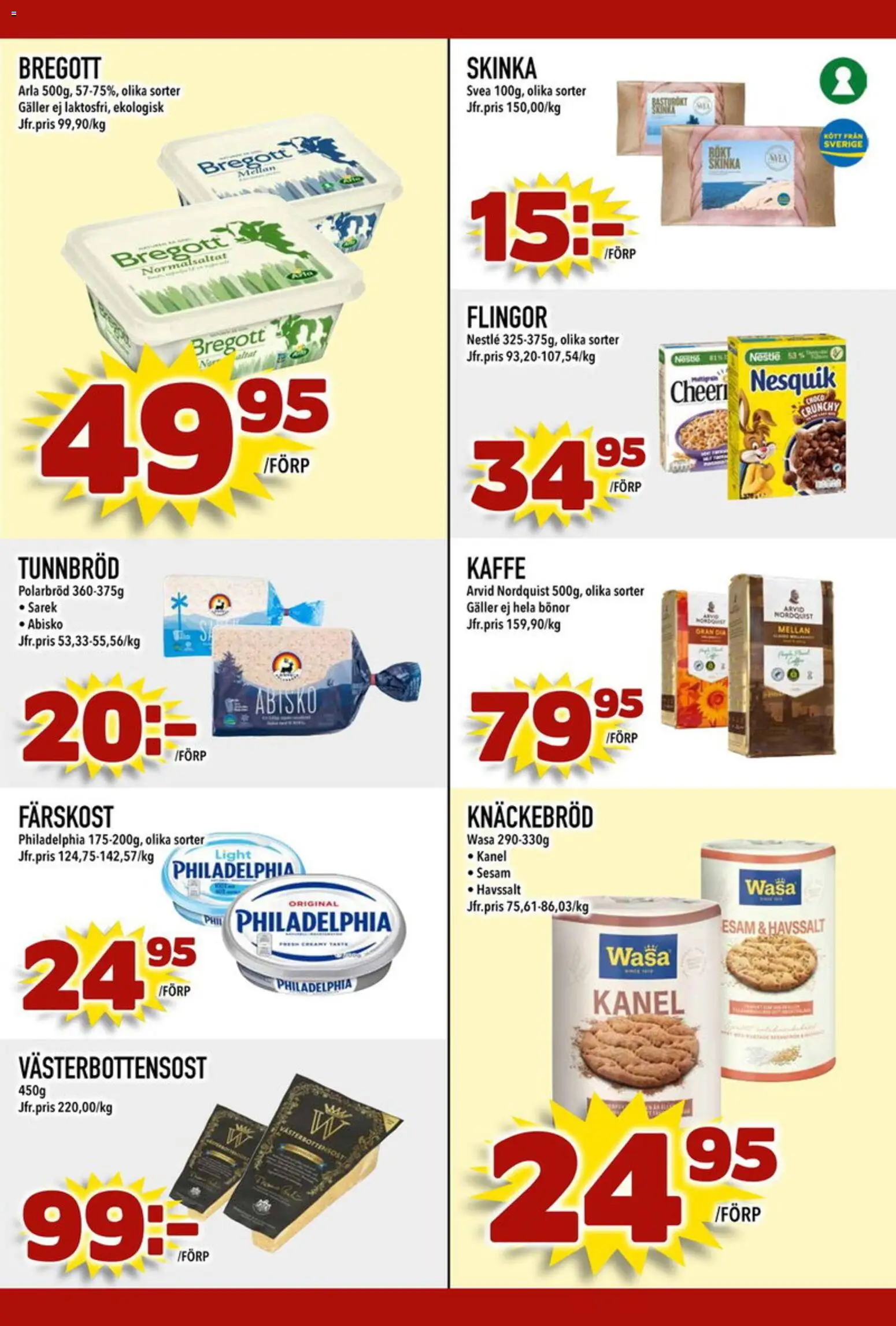 Din Mat reklamblad aktuell från 30.03.2026 | Sida: 9 | Produkter: Galler, Bregott, Kanel, Bönor