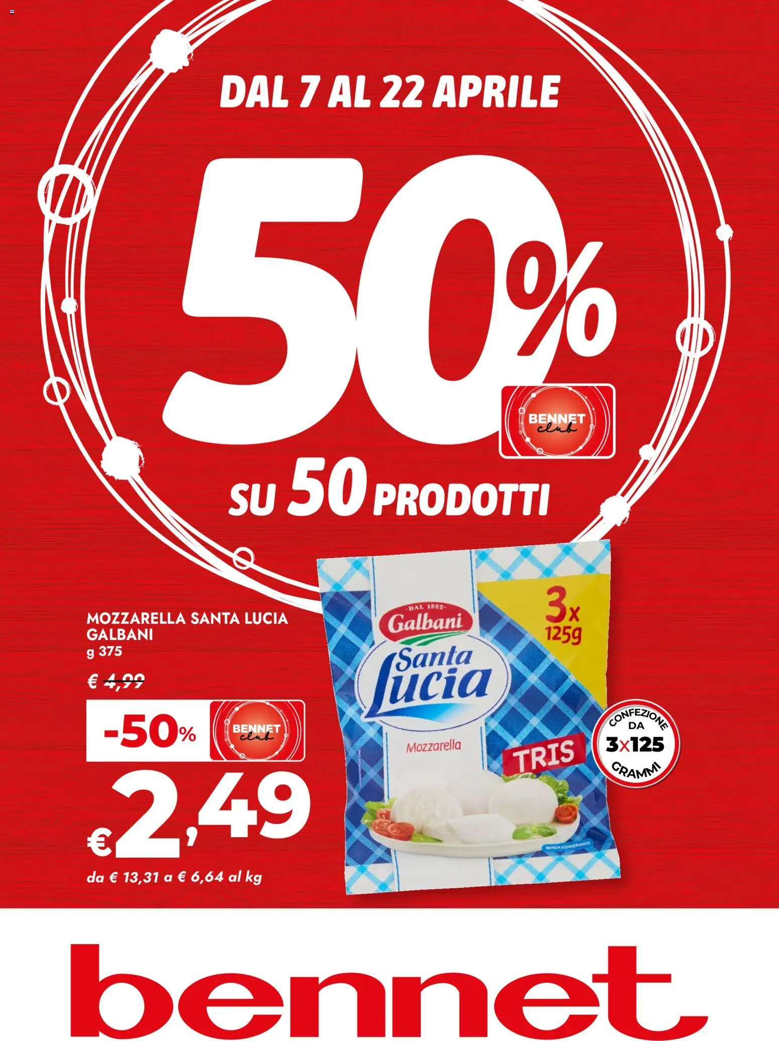 Volantino bennet del 07.04.2026 | Pagina: 1 | Prodotti: Mozzarella