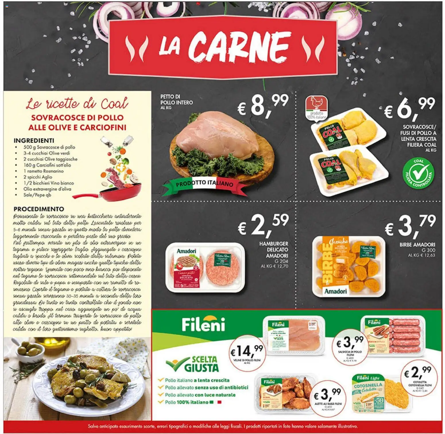 Volantino Coal del 27.12.2025 | Pagina: 5 | Prodotti: Pollo, Olio, Salsiccia, Vino bianco