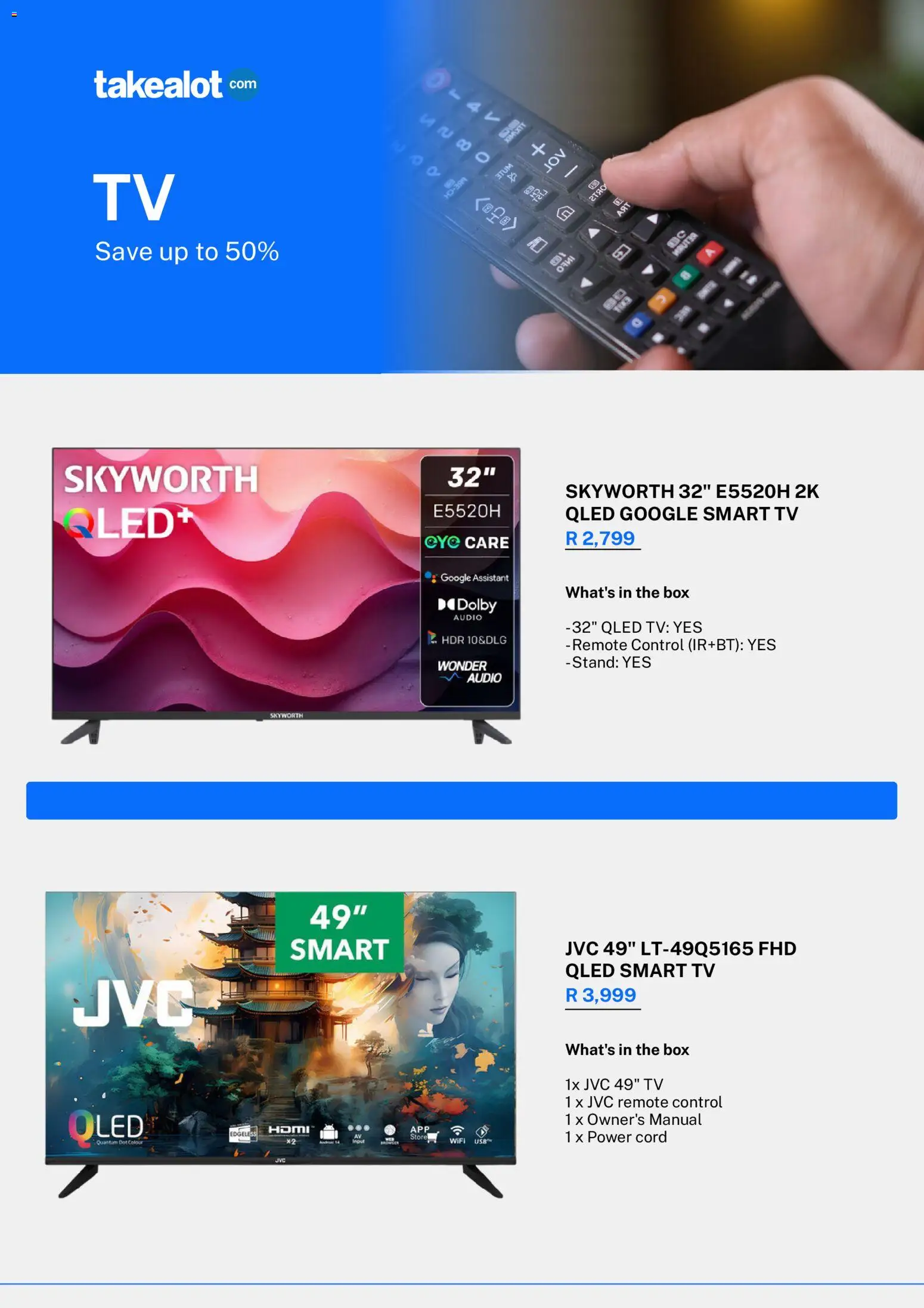 New Takealot catalogue – valid from 03.11.2025 | Page: 8 | Products: Audio, TV, Box, Remote