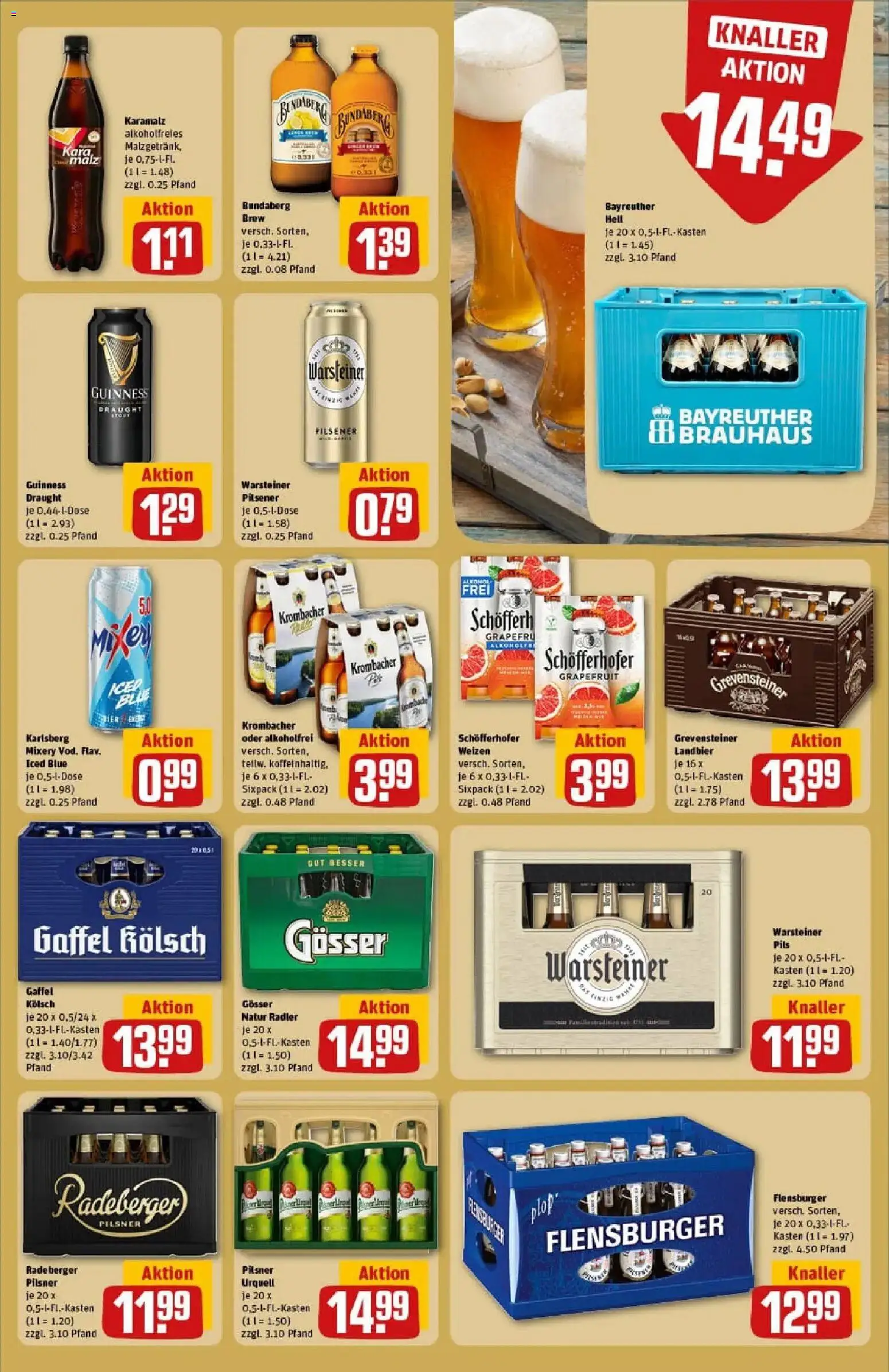 Rewe prospekt Schleiden	 – gültig ab 26.01.2026 | Seite: 19 | Produkte: Bayreuther hell, Bier, Radler, Radeberger pilsner