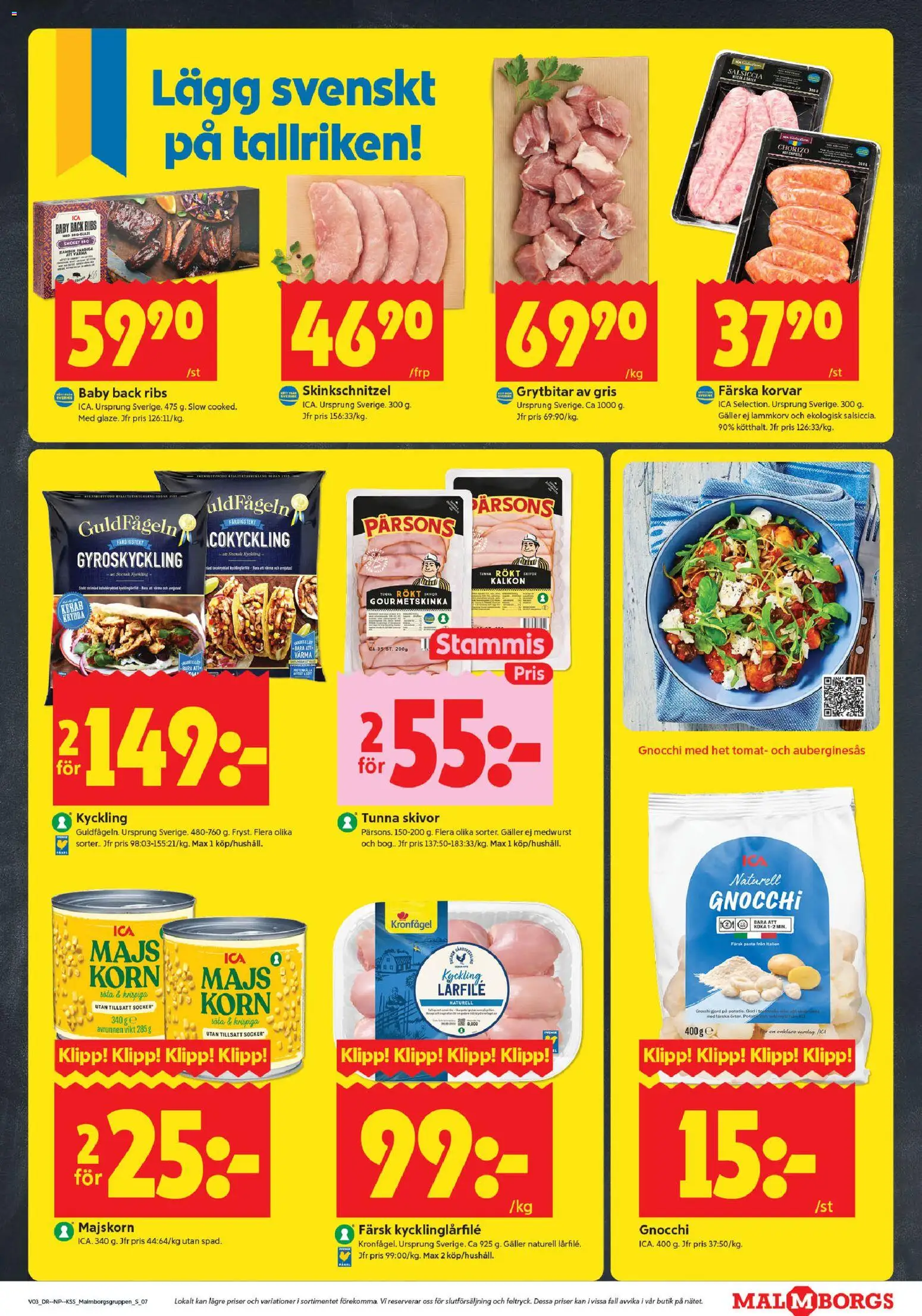 ICA Kvantum reklamblad aktuell från 12.01.2026 | Sida: 7 | Produkter: Galler, Kalkon, Potatis, Majs