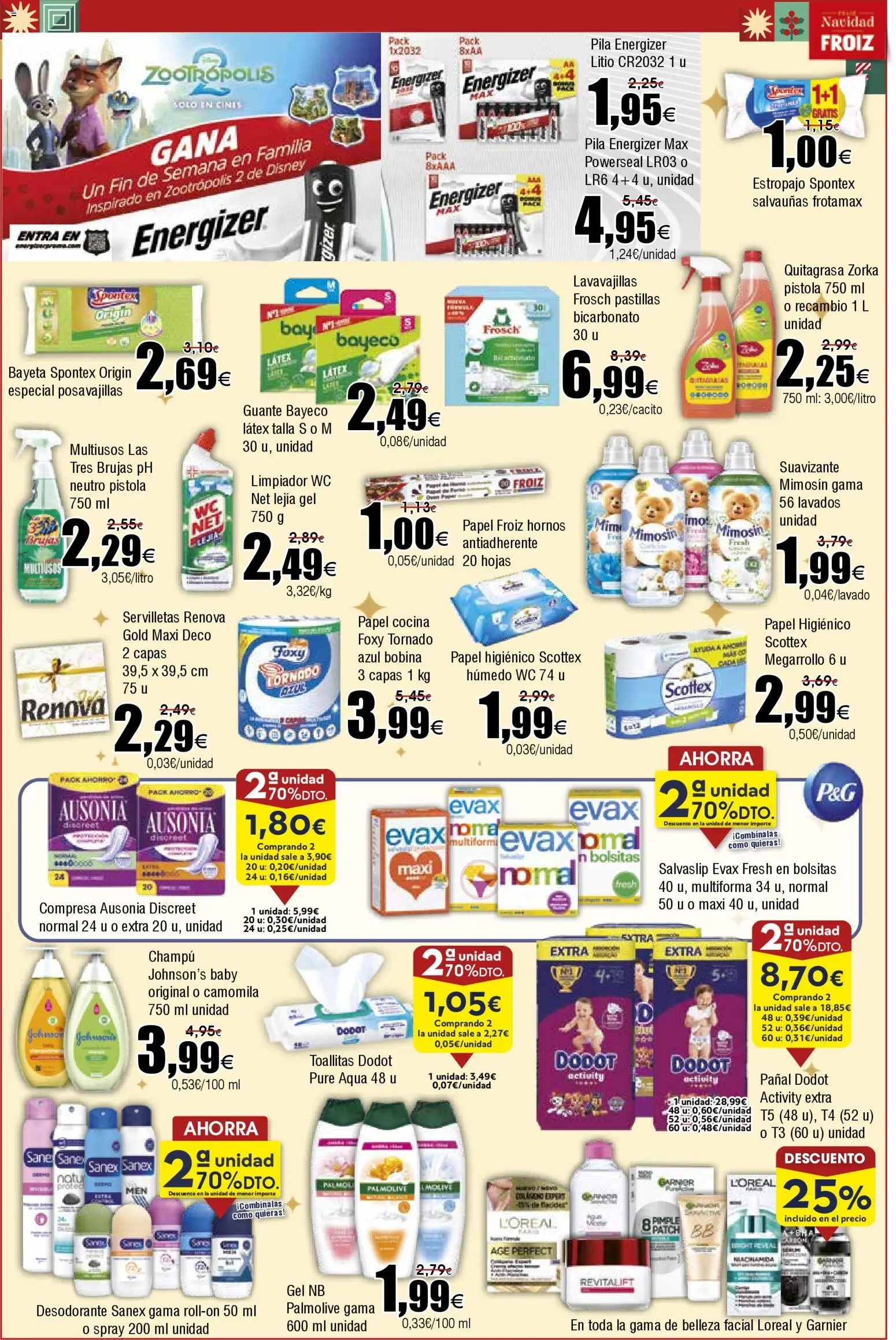 Froiz folleto │ válido desde el 18.12.2025 | Página: 19 | Productos: Champú, Desodorante, Suavizante, Lavavajillas