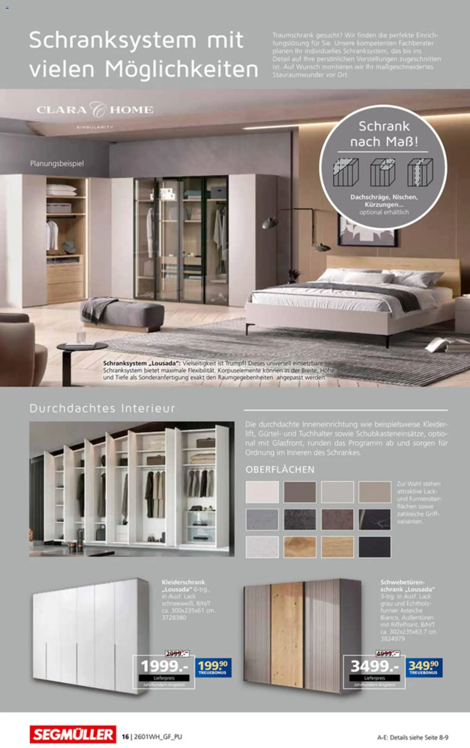 Segmüller Wohndesign – gültig ab 24.12.2025 | Seite: 16 | Produkte: Kleiderschrank, Schrank, Gürtel