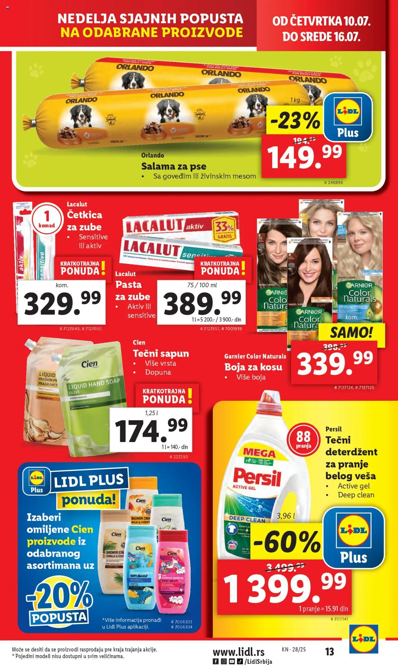 Lidl katalog - važi od 10.07.2025 | Strana: 29 | Proizvode: Tečni sapun, Garnier, Sapun, Persil