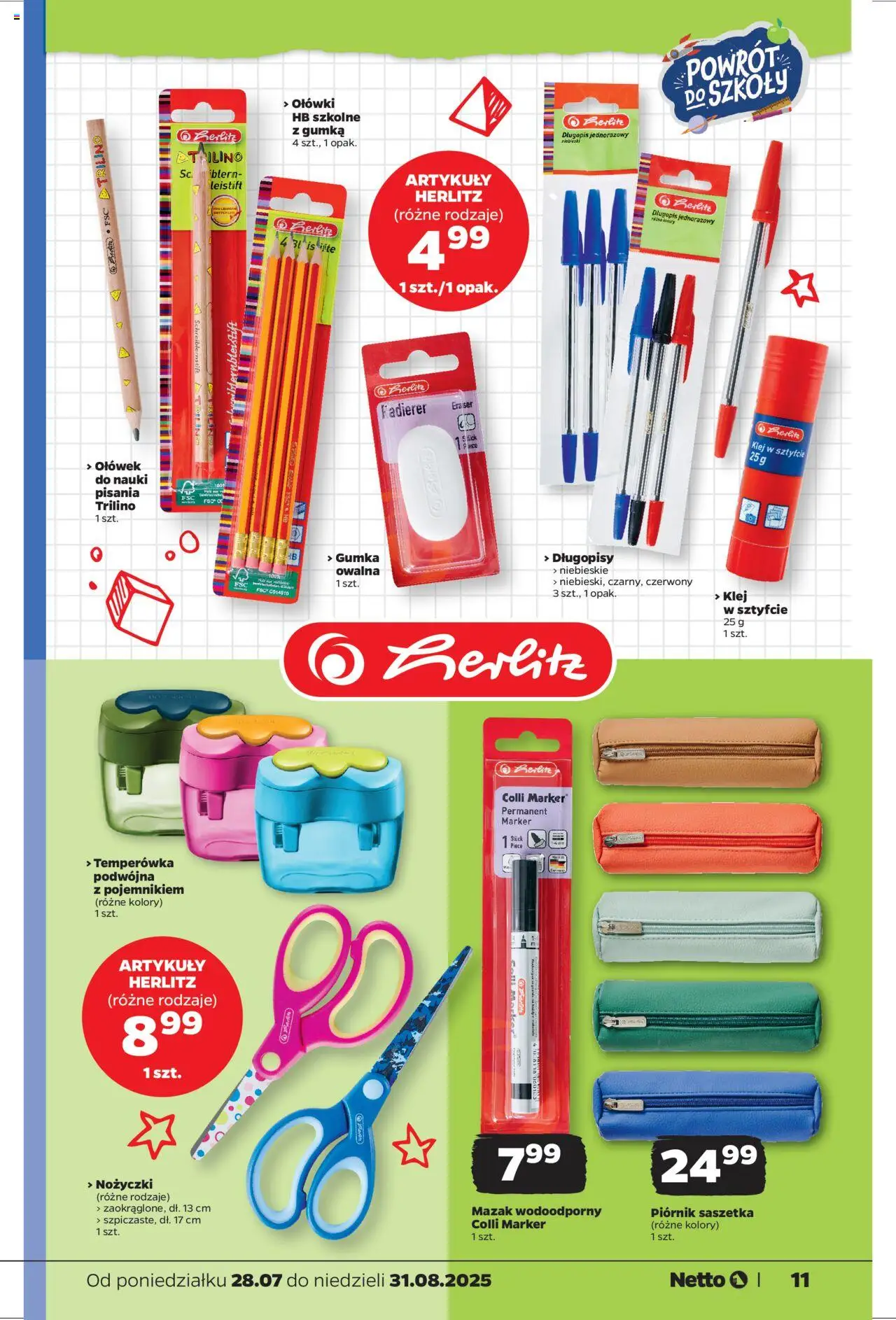 Netto gazetka - Katalog BTS od 28.07.2025 | Strona: 11 | Produkty: Temperówka