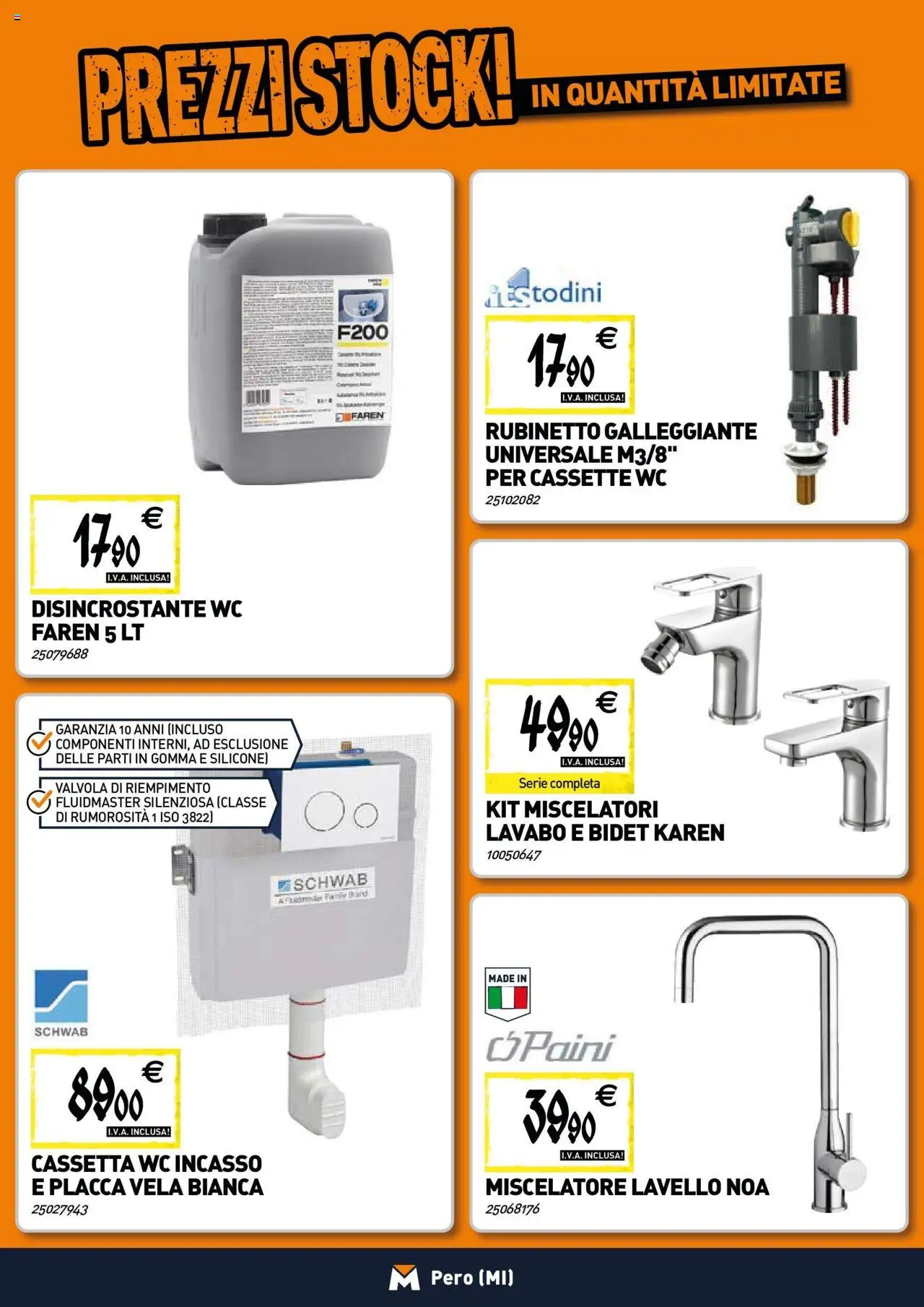 Volantino TECNOMAT del 25.06.2025 | Pagina: 4 | Prodotti: Lavello, Miscelatore, Silicone, WC