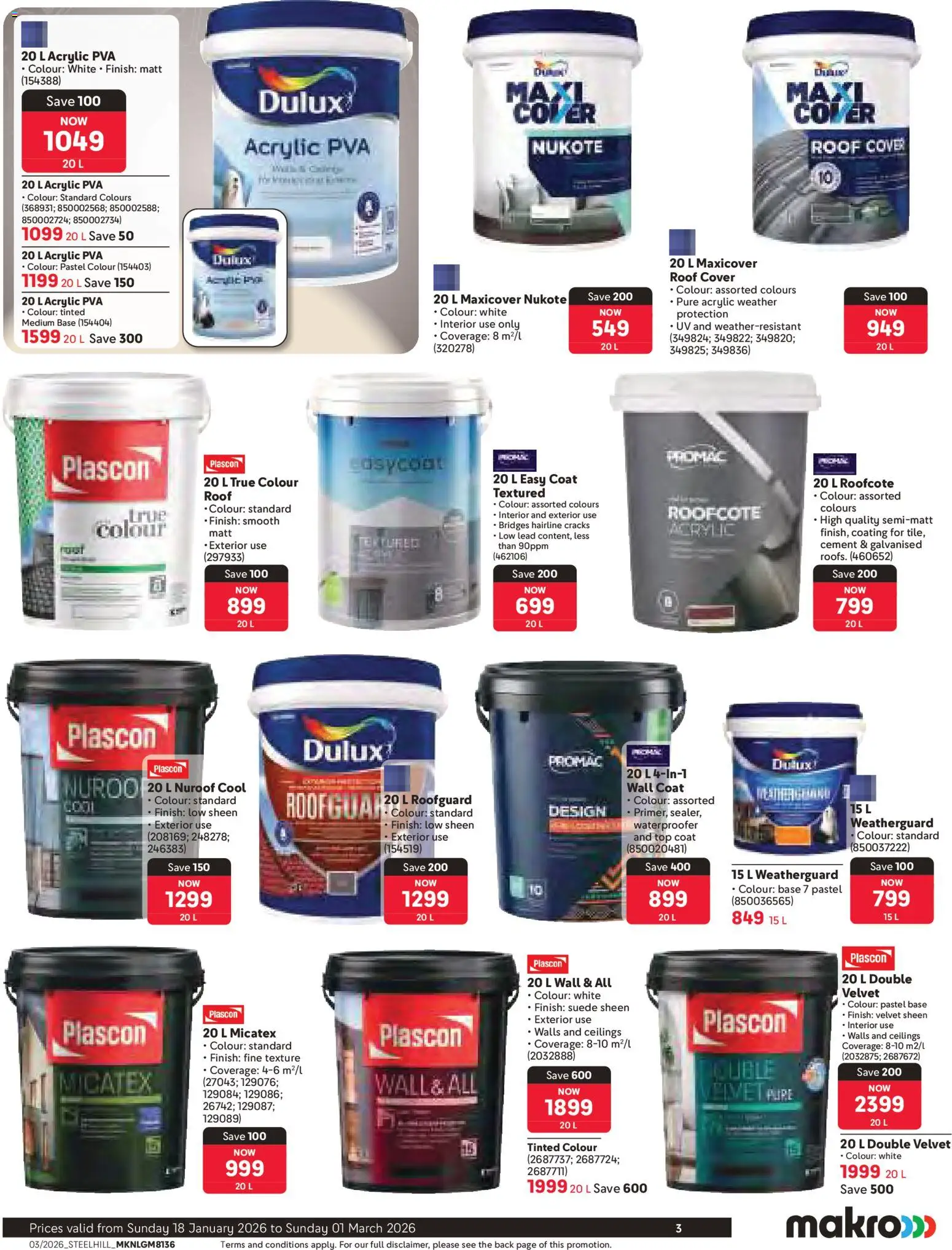 New Makro catalogue – valid from 18.01.2026 | Page: 3 | Products: Coat, Cover, Cement