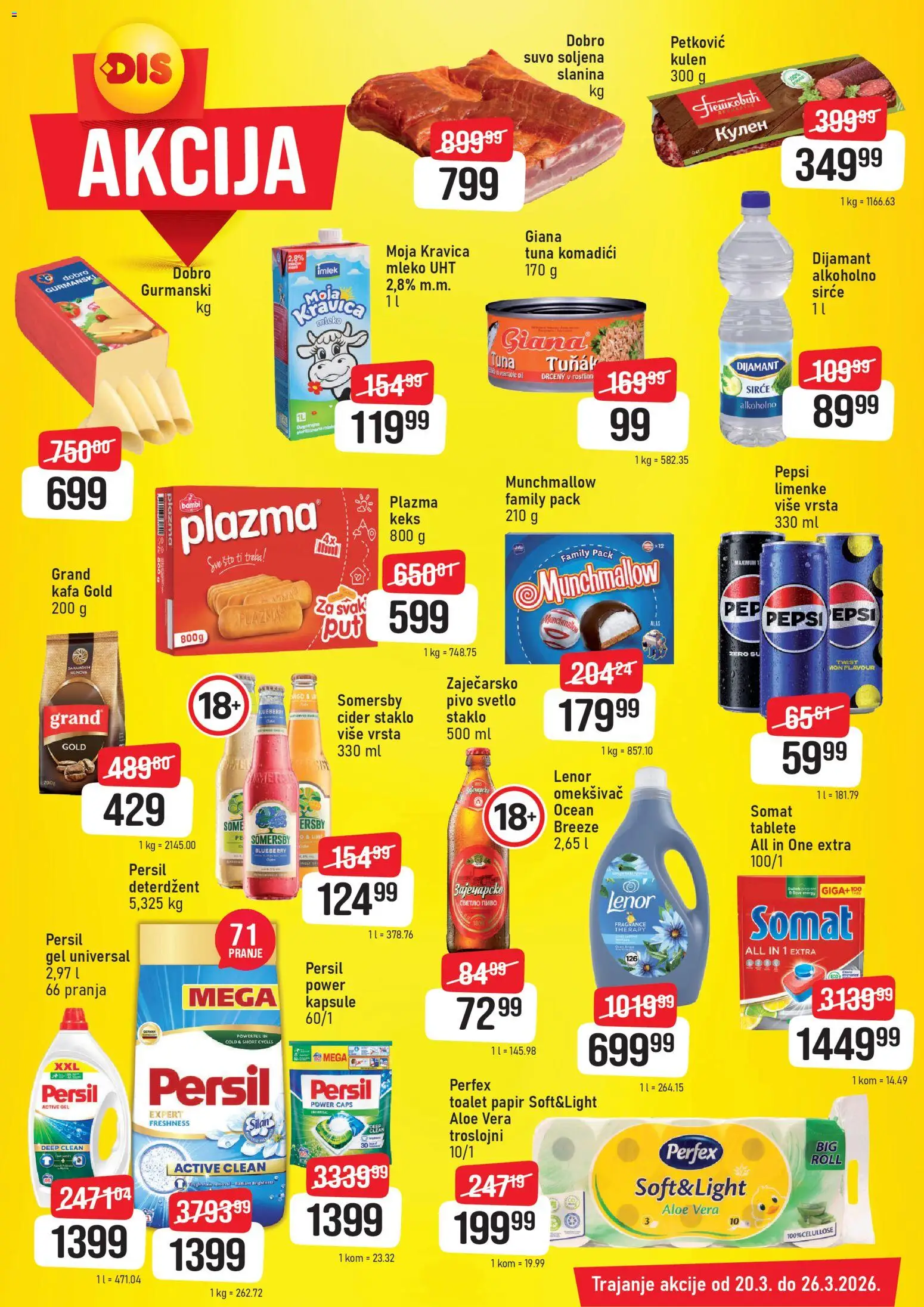 DIS katalog - važi od 20.03.2026 | Strana: 2 | Proizvode: Lenor, Plazma, Somersby, Kafa