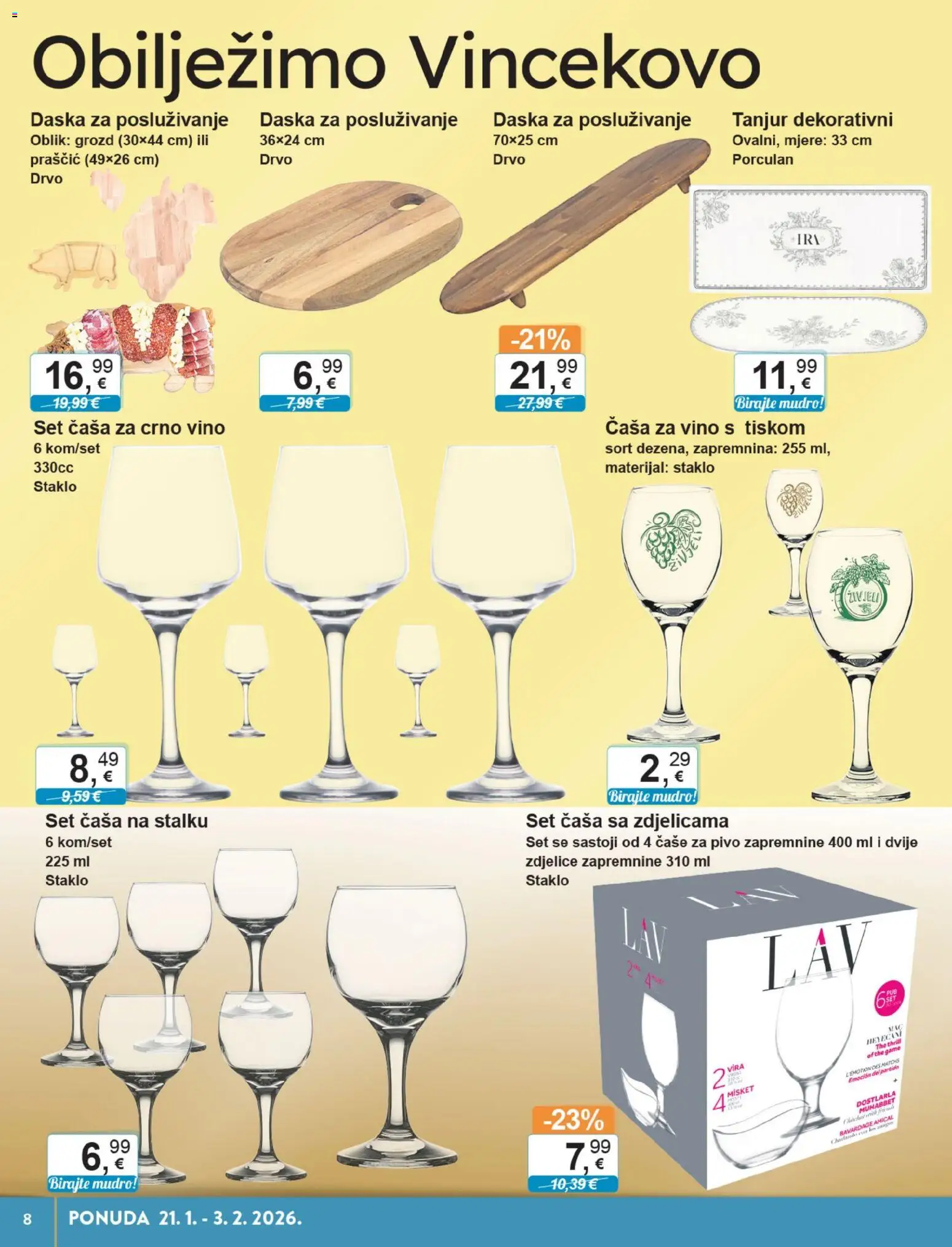 KTC katalog | vrijedi od 21.01.2026 | Stranica: 5 | Proizvodi: Vino, Pivo, Crno vino, Čaše