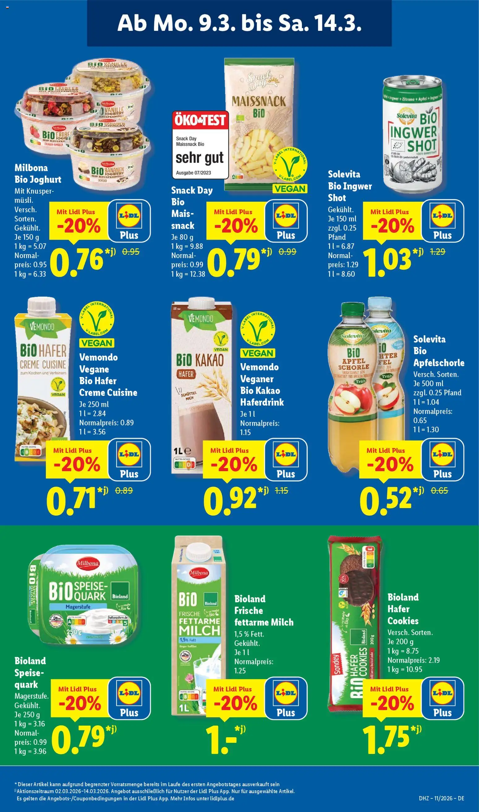 Lidl - Prospekt – gültig ab 09.03.2026 | Seite: 13 | Produkte: Musli, Quark, Äpfel, Zitrone