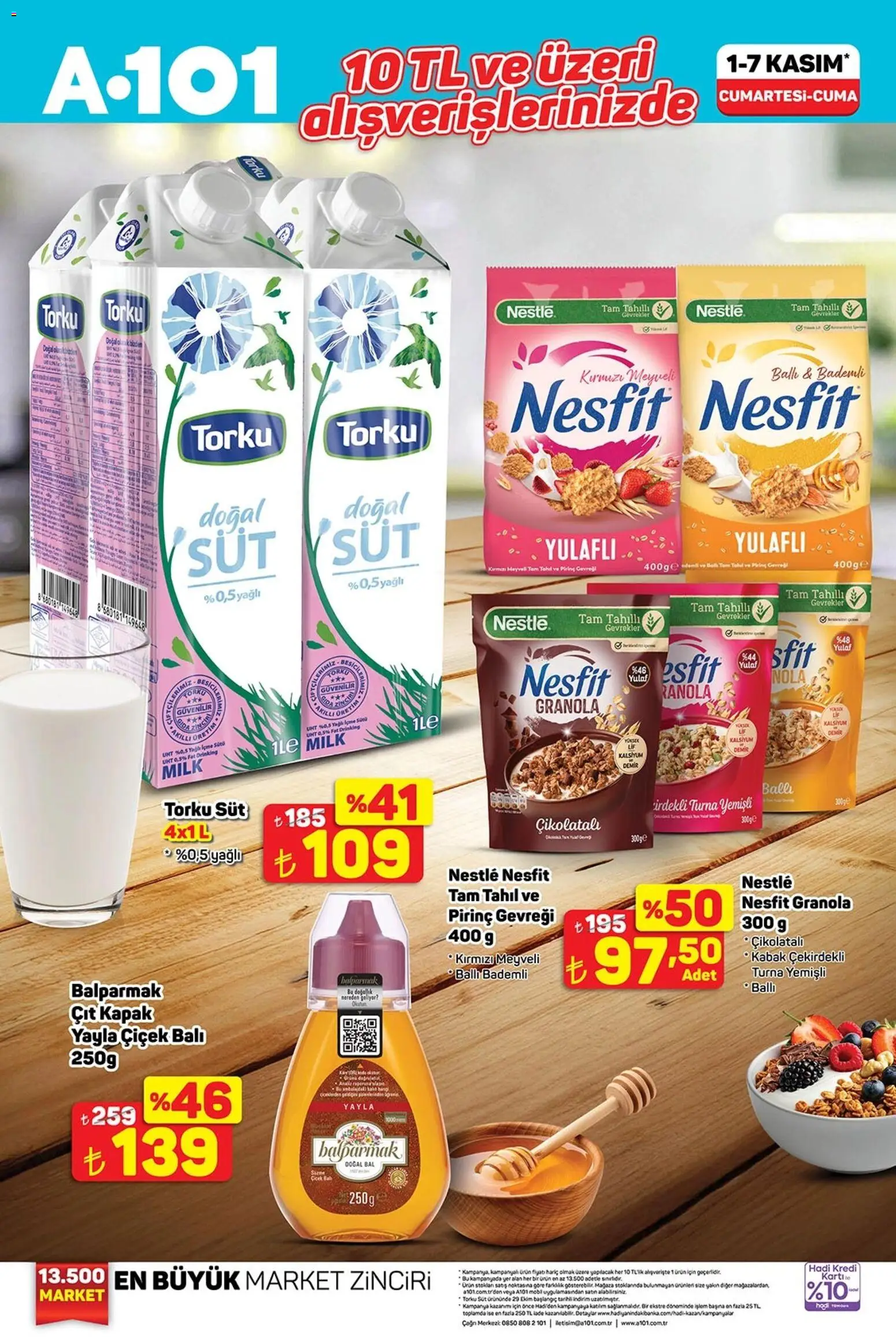 A101 Katalog - 01.11.2025 tarihinden itibaren geçerlidir | Sayfa: 3 | Ürünler: Pirinç gevreği, Süt, Pirinç, Yulaf