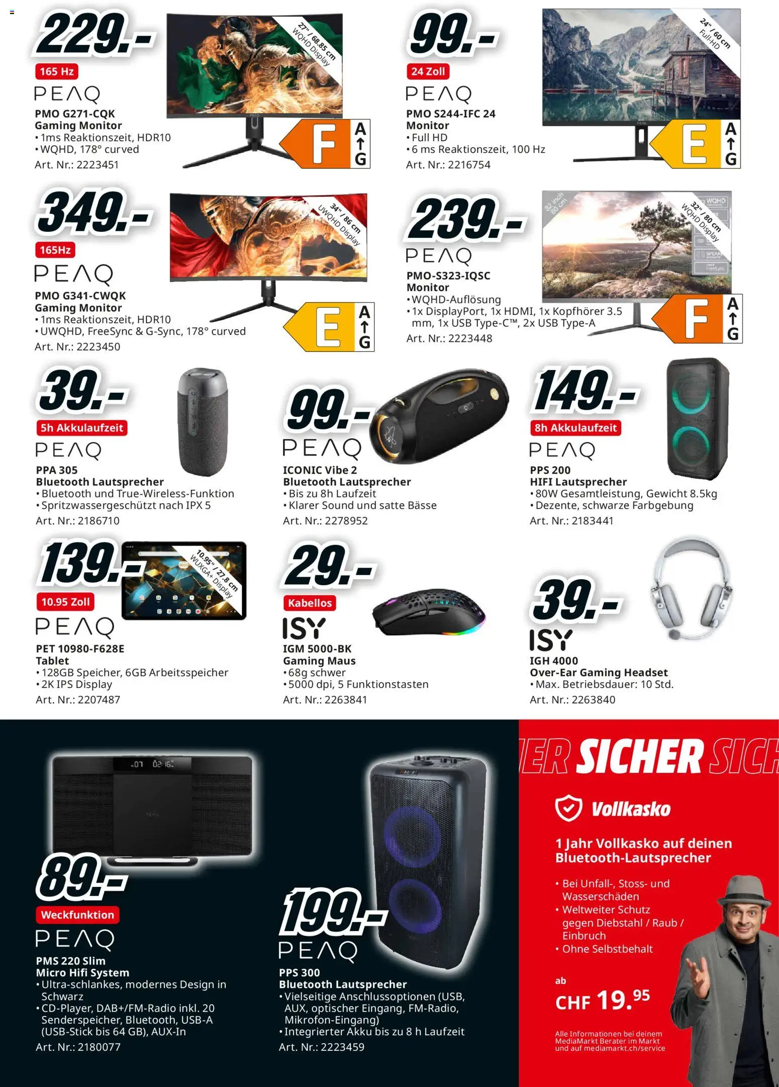 Media Markt - Black Friday – gültig ab 02.11.2025 | Seite: 20 | Produkte: Monitor, Tablet, Lautsprecher, Usb