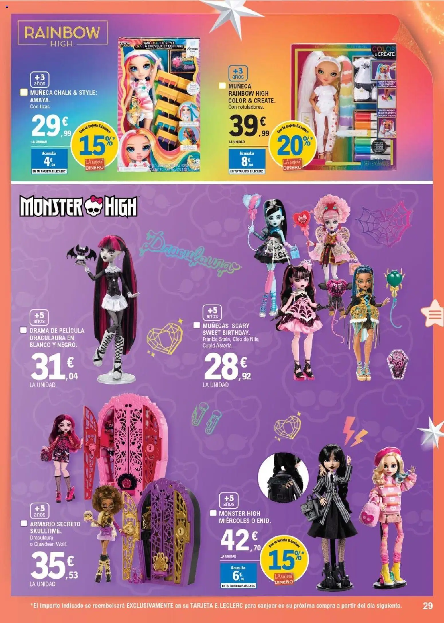 E.Leclerc - Juguetes  │ válido desde el 03.11.2025 | Página: 29 | Productos: Muñeca, Armario