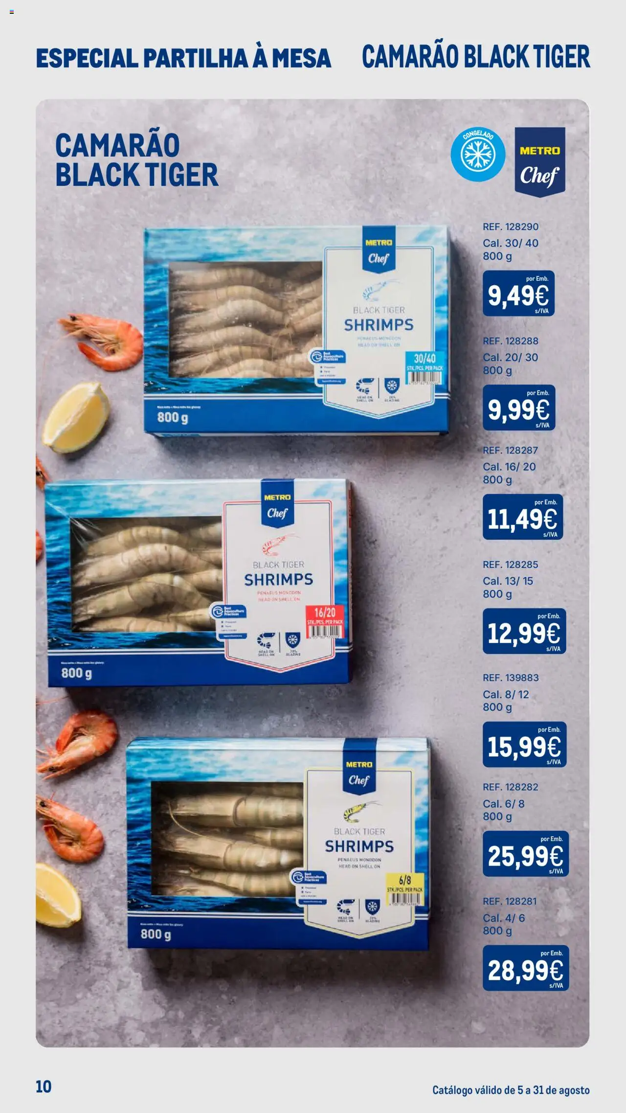 Makro - Especial Partilha à Mesa │ válido de 05.08.2025 | Página: 10 | Produtos: Camarão, Mesa
