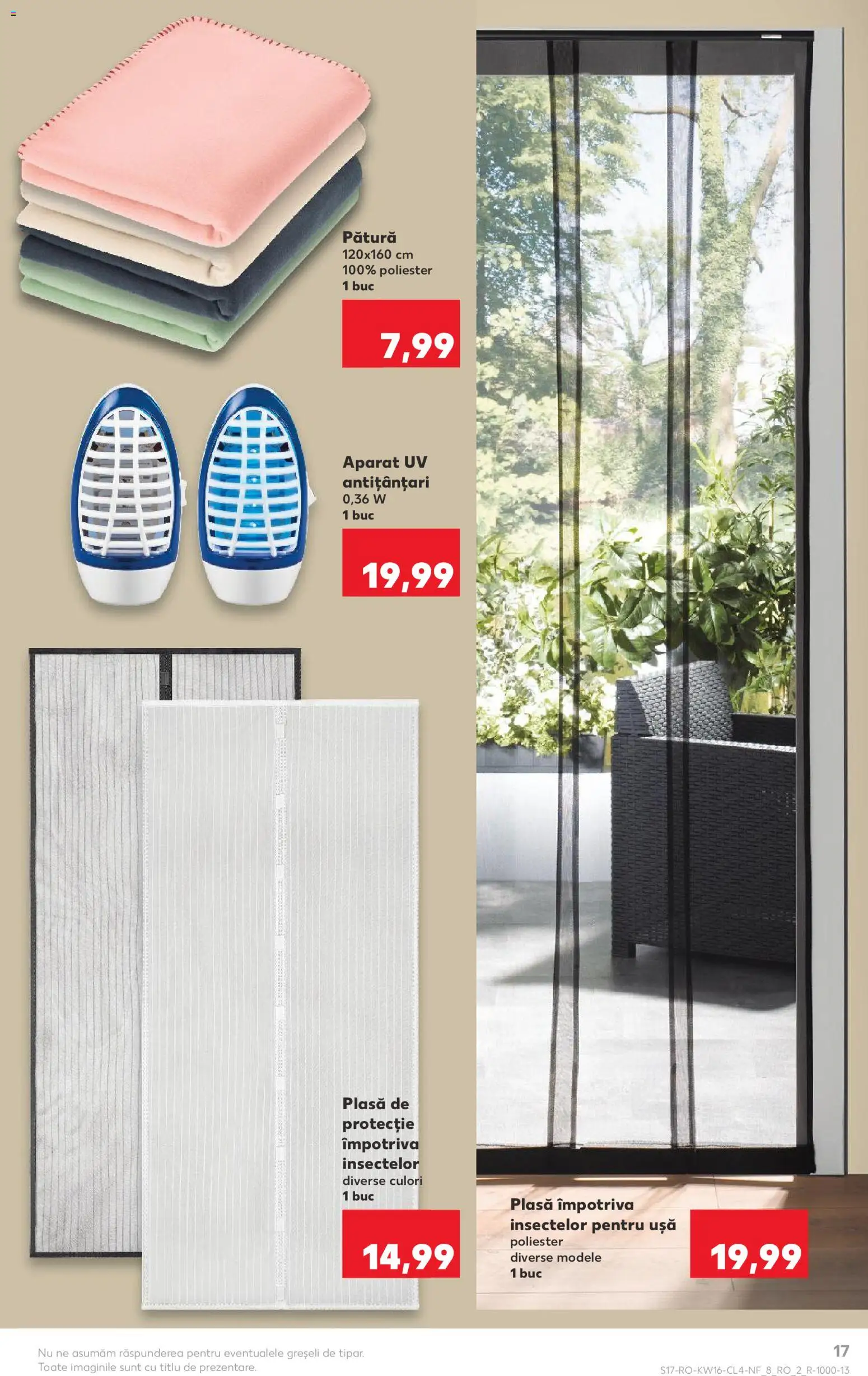 Noul catalog Kaufland – valabil de la 15.04.2026 | Pagină: 17 | Produse: Pătură, Ușă
