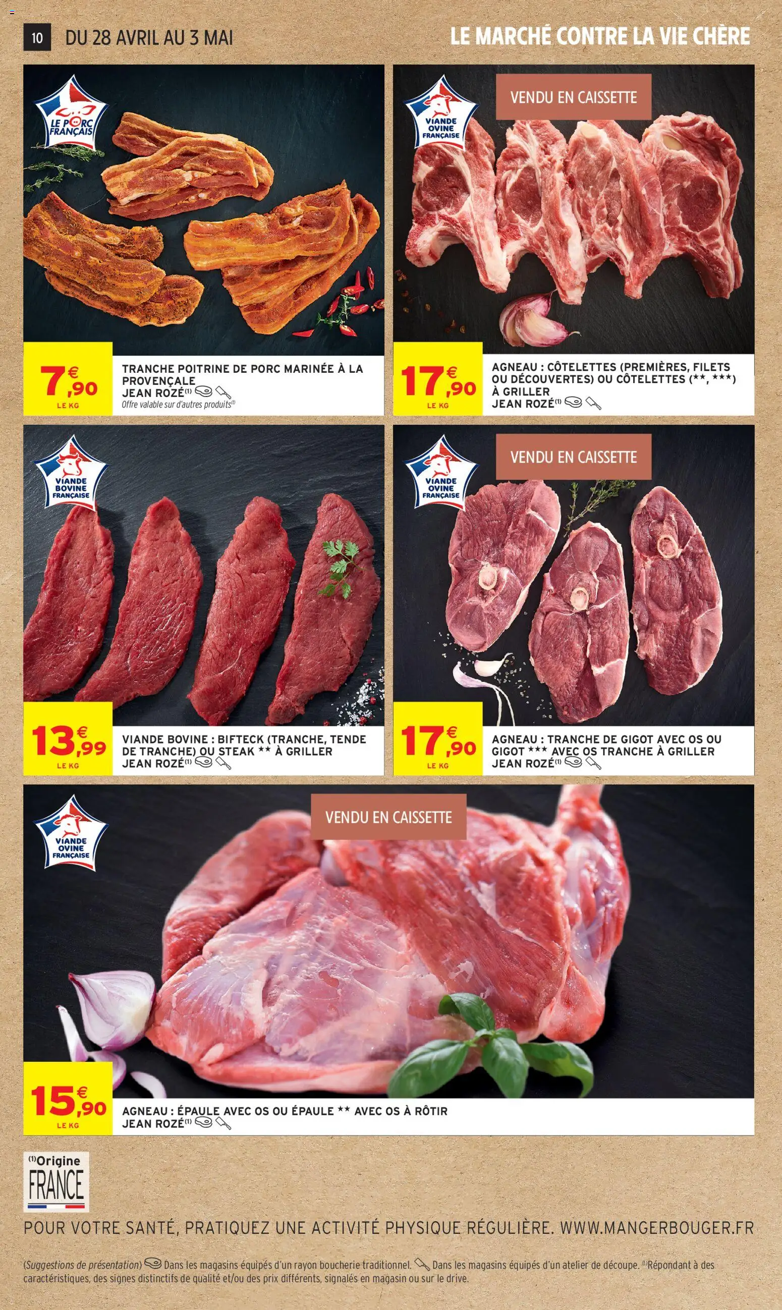 {H1} | Page: 10 | Produits: Poitrine de porc, Agneau, Viande, Porc