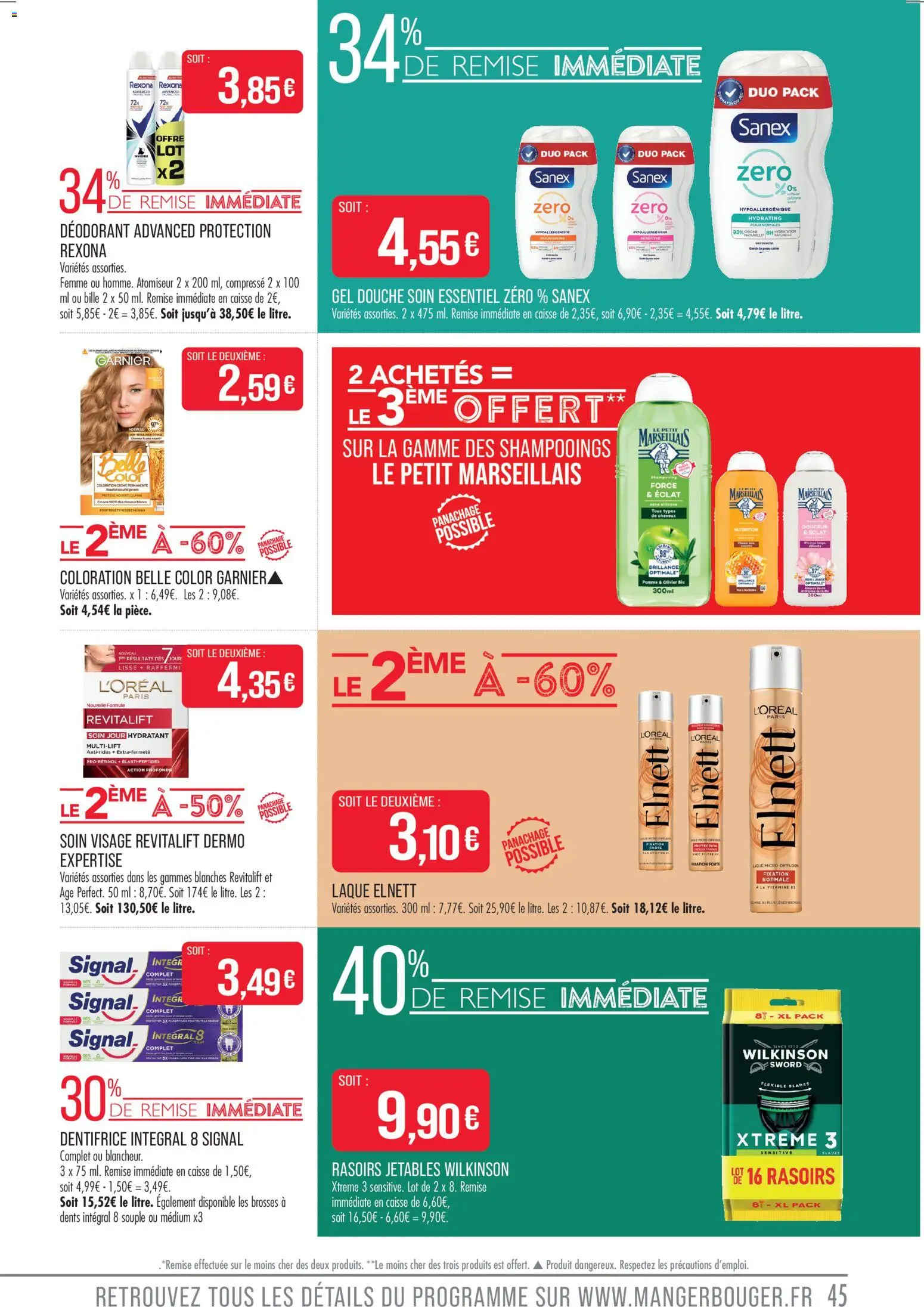 {H1} | Page: 45 | Produits: Pomme, Déodorant, Dentifrice, Douche