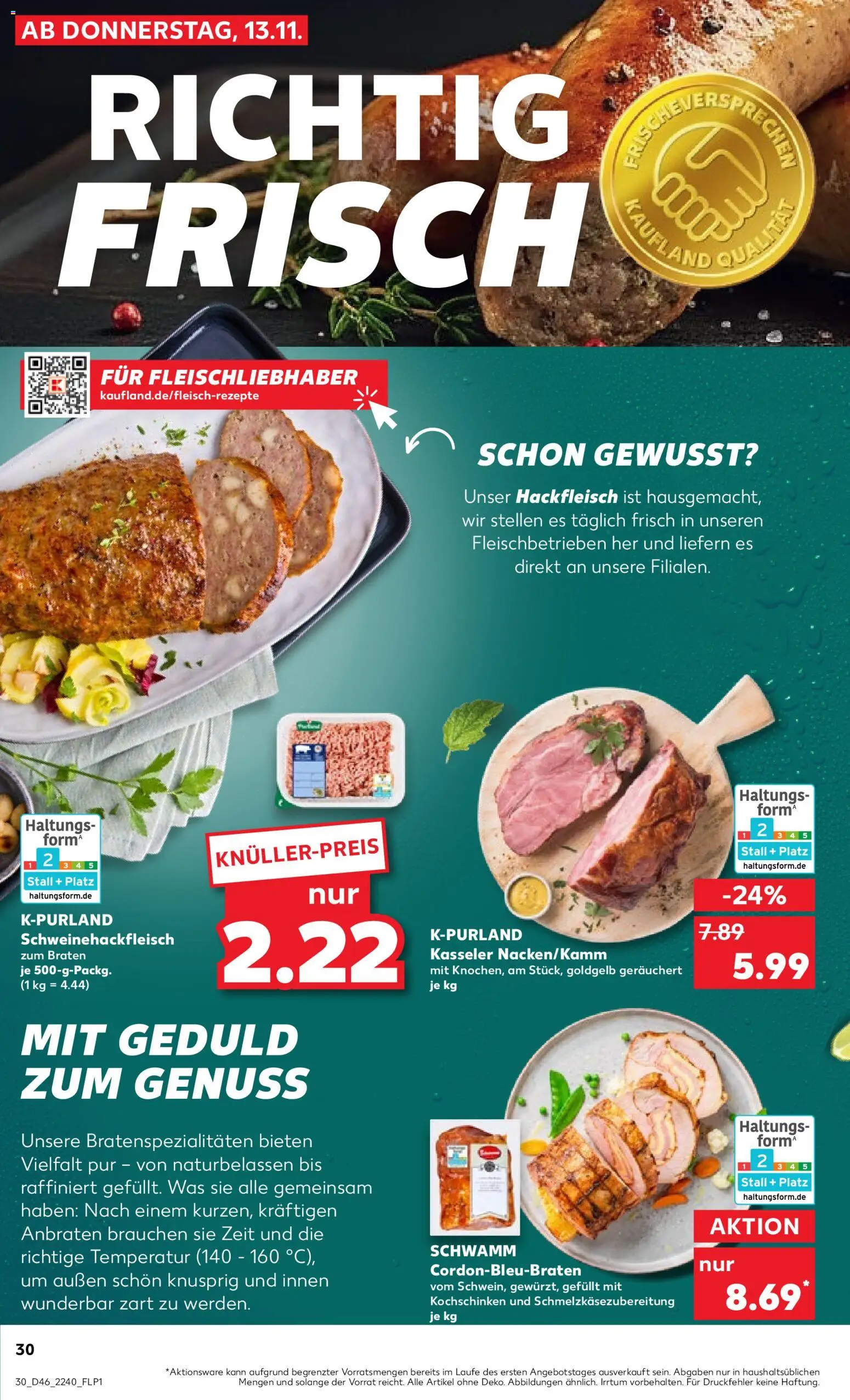 Kaufland prospekt Stuttgart	 – gültig ab 13.11.2025 | Seite: 30 | Produkte: Hackfleisch