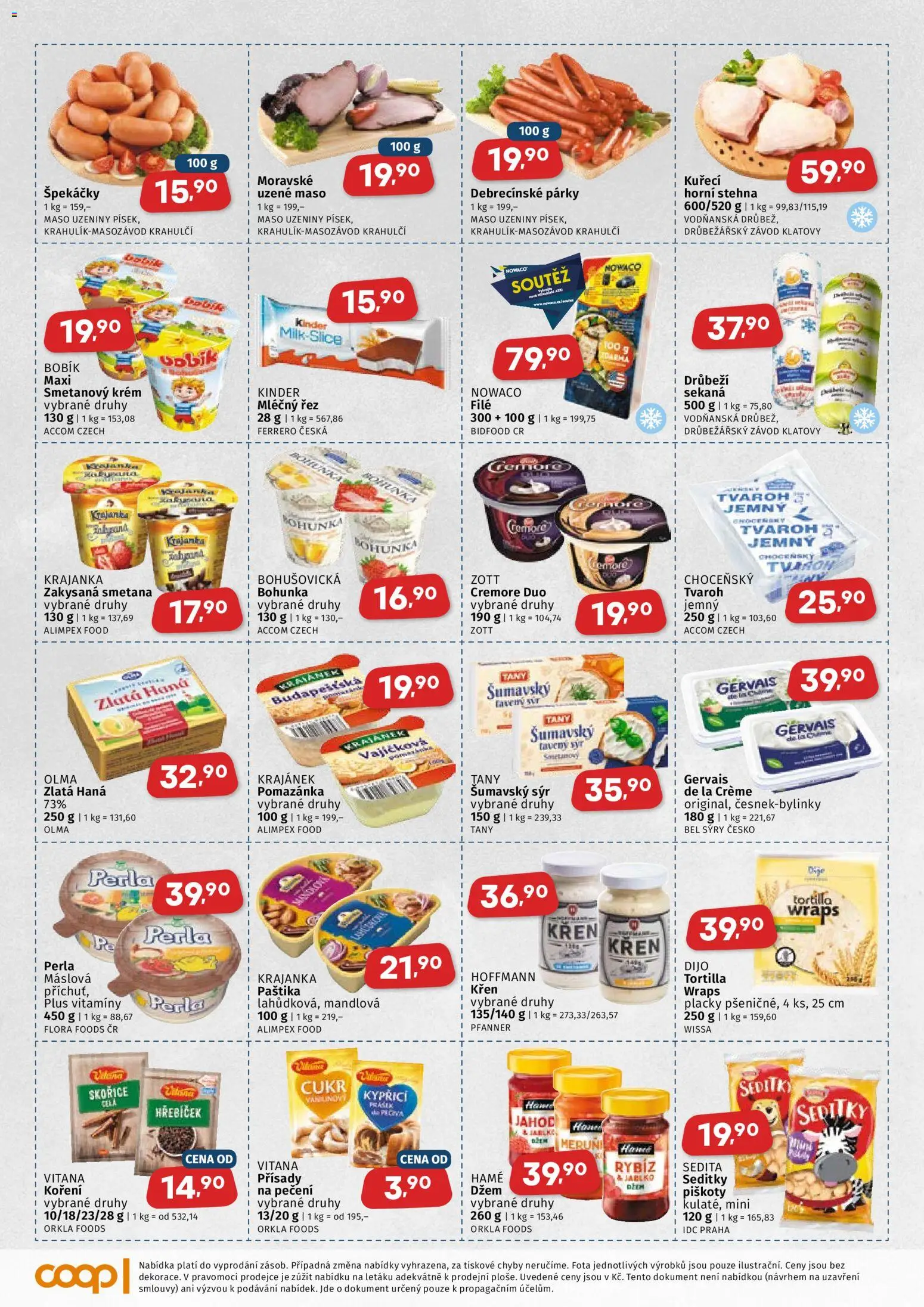 Coop leták - Středočeský region od 19.11.2025 | Strana: 2 | Produkty: Tortilla wraps, Krém, Perla, Flora