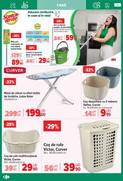Ofertele Carrefour valabile de la 14.01.2026 | Pagină: 27 | Produse: Coș, Mâner, Masă, Coș De Rufe