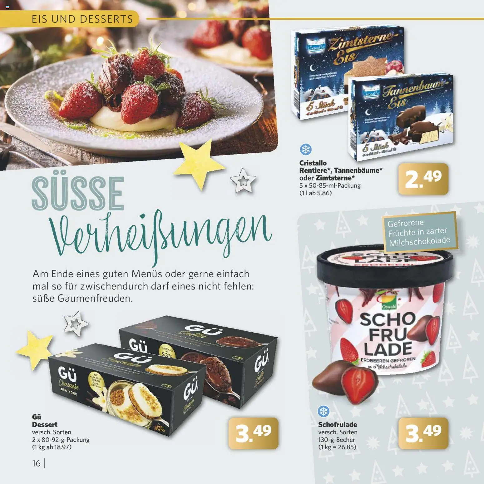 Combi - Festliche Momente – gültig ab 24.11.2025 | Seite: 16 | Produkte: Erdbeeren, Eis