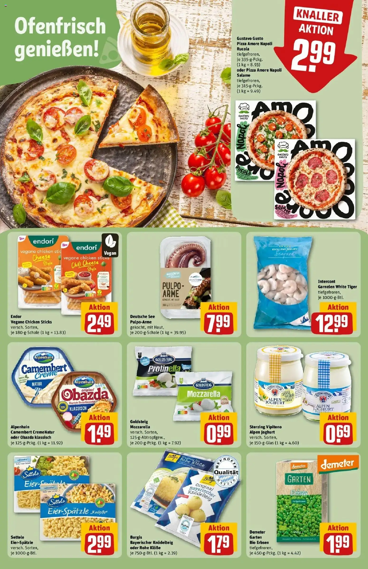 Rewe Prospekt Olching Geiselbullach	 – gültig ab 15.03.2026 | Seite: 23 | Produkte: Gustavo gusto, Joghurt, Mozzarella, Pizza