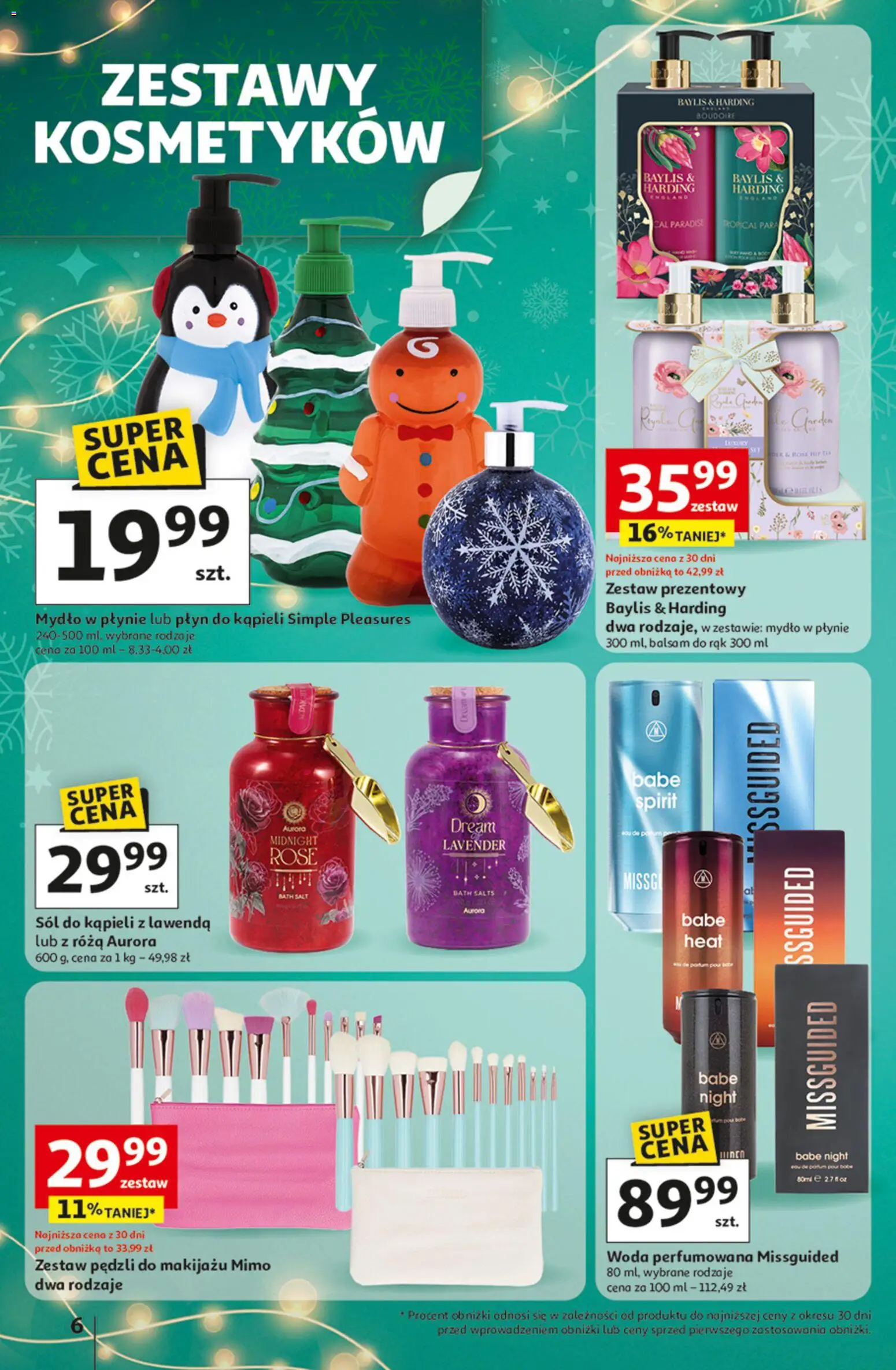 Auchan Gazetka - Katalog prezenty od 27.11.2025 | Strona: 6 | Produkty: Mydło w płynie, Mydło, Woda, Sól