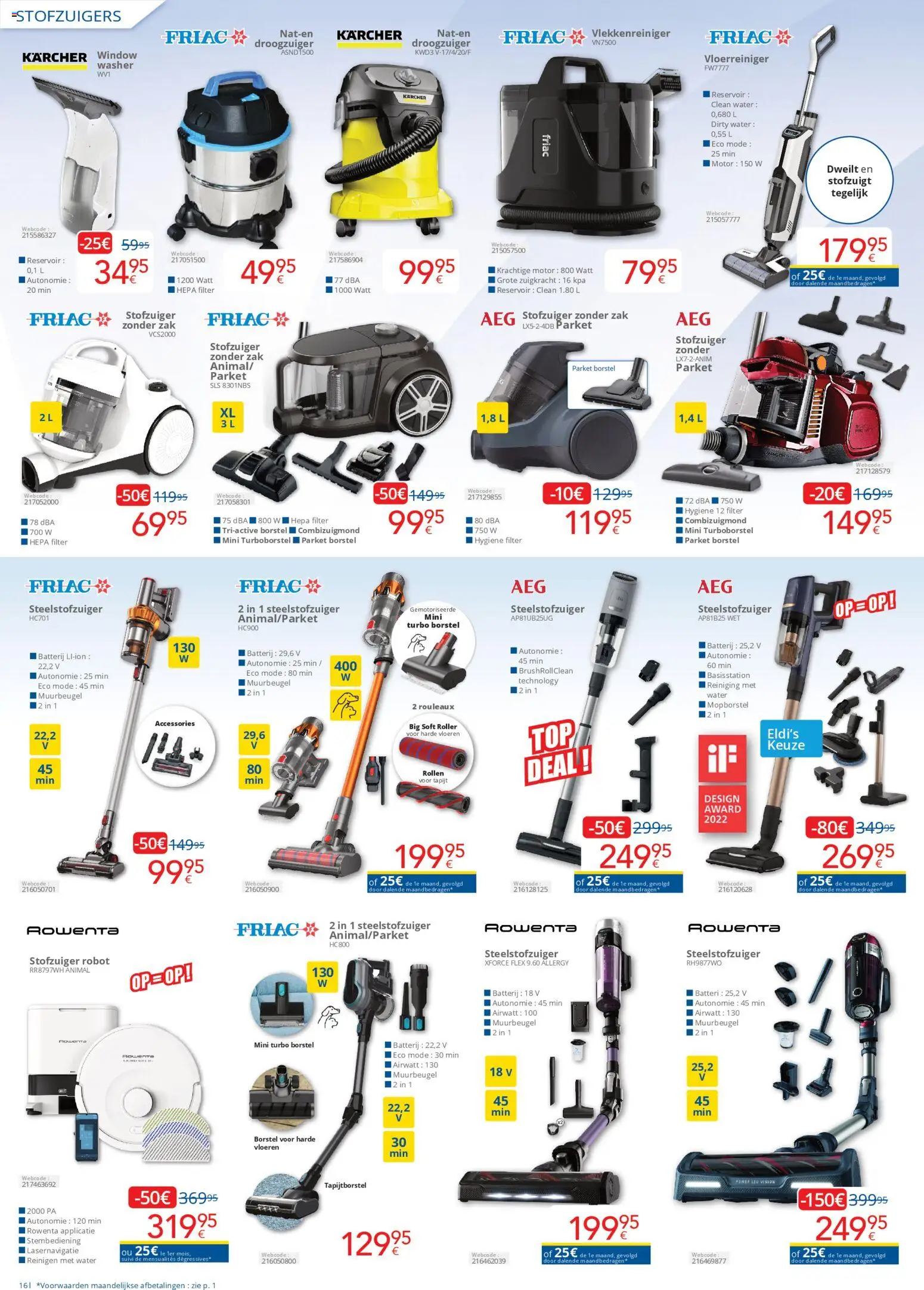 {H1} | Pagina: 16 | Producten: Robot, Batterij, Tapijt, Borstel