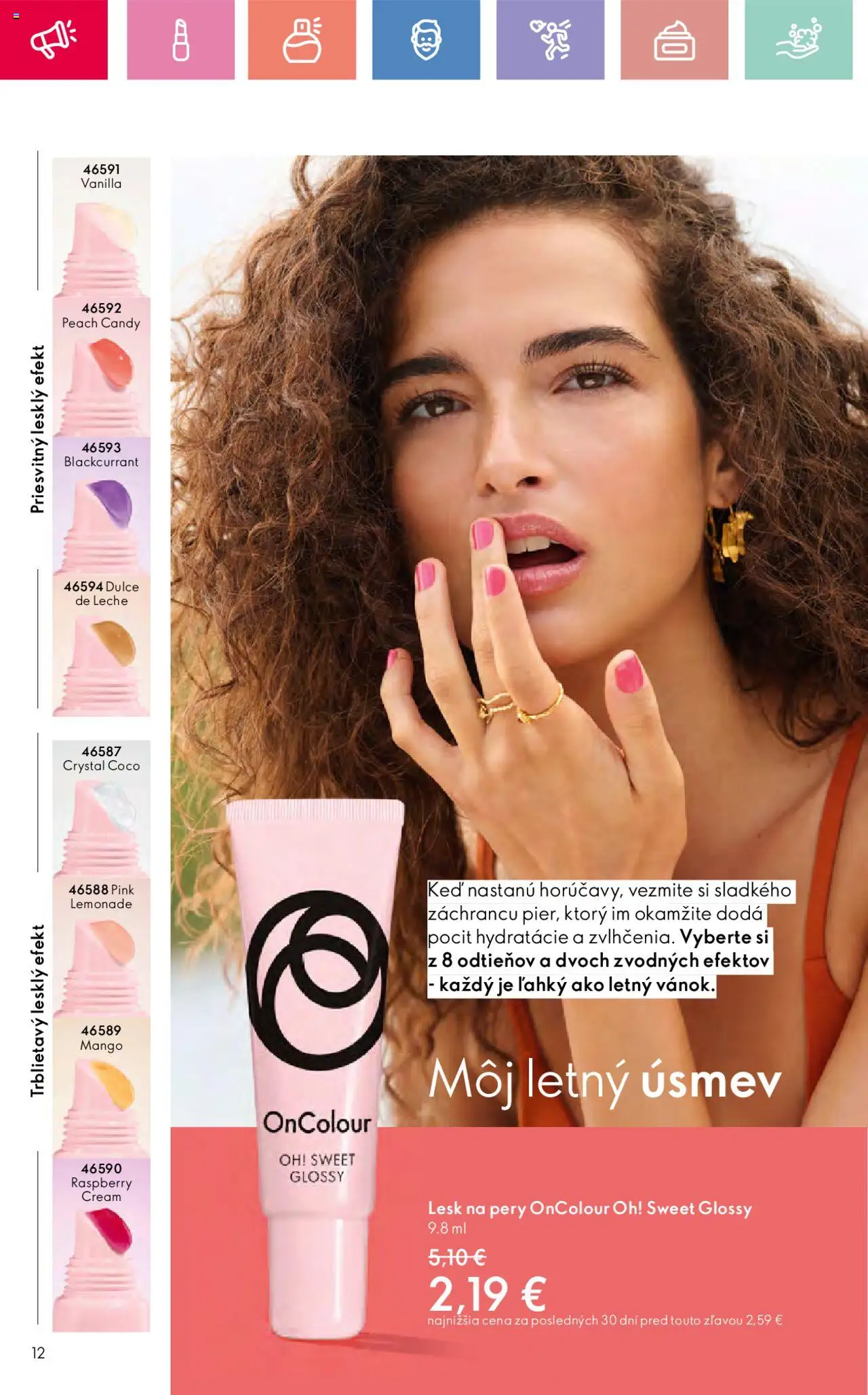 Katalóg Oriflame 10 2025 │ platný od 06.07.2025 | Strana: 12 | Produkty: Lesk na pery, Mango